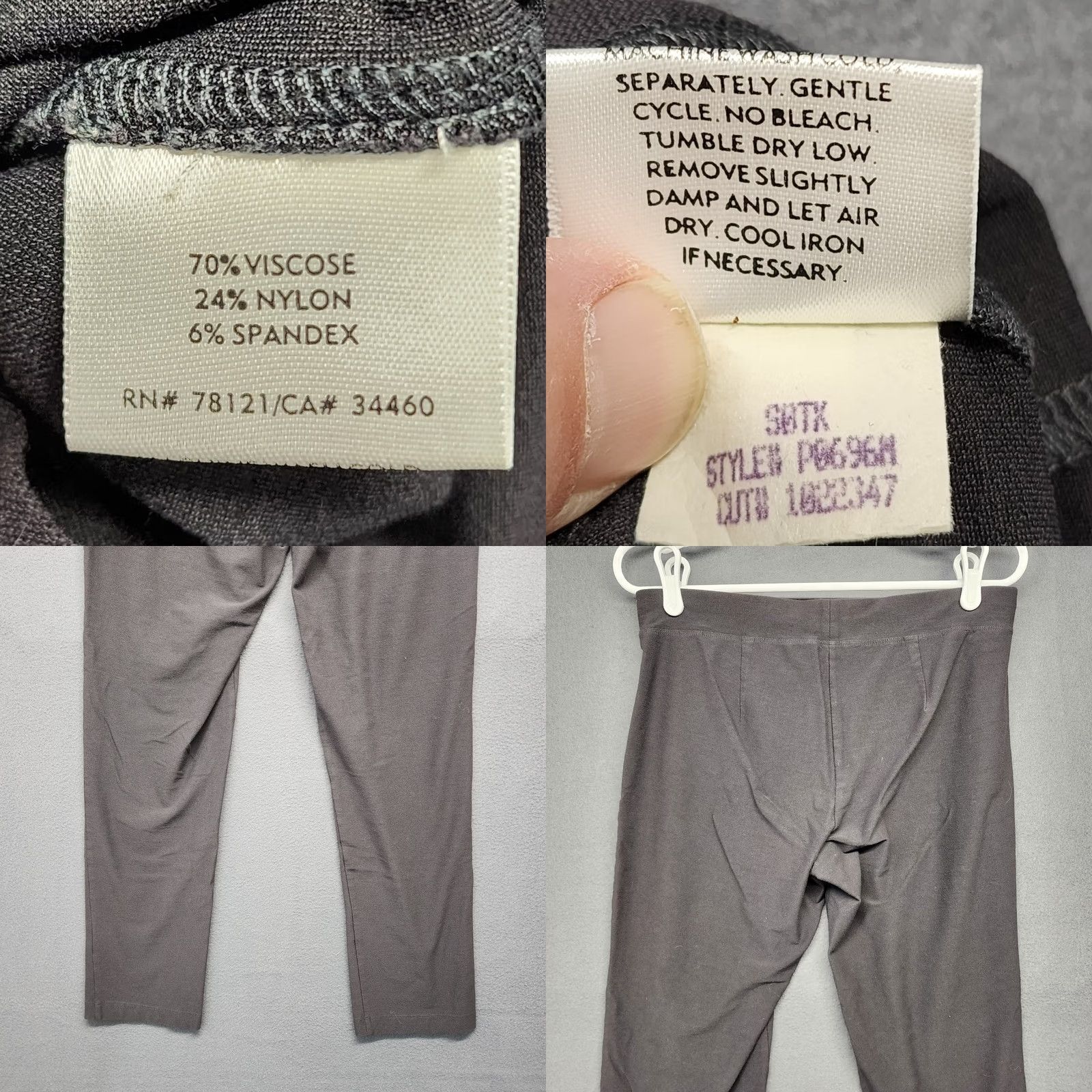 Eileen Fisher Eileen Fisher Pant Women Small Black Pull On Elastic Waist Stretch Legging Ankle Womens S Black Pull On Elastic Waist Ankle Legging Size 28" / US 6 / IT 42 - 8 Thumbnail