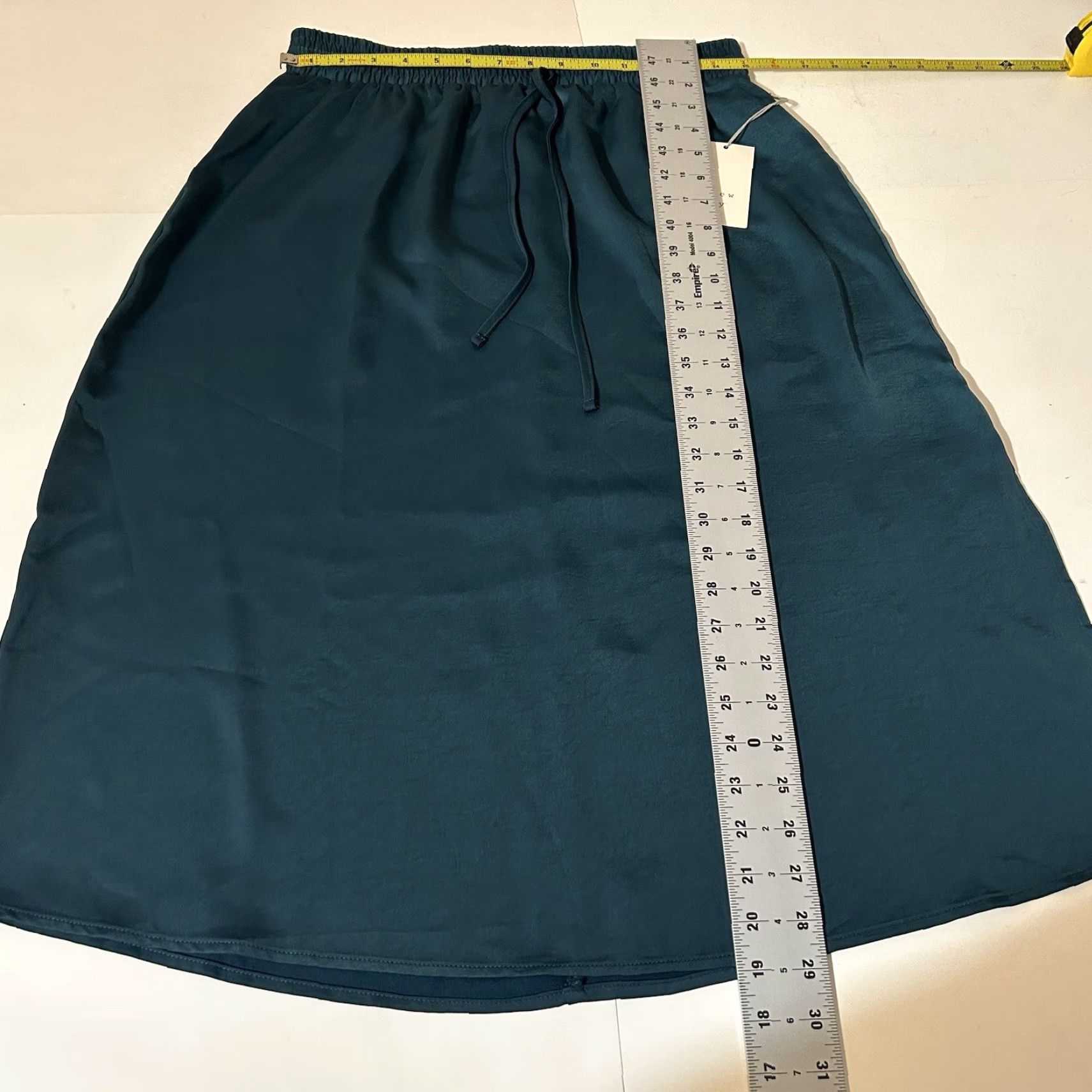 Vintage VINTAGE a New Day Skirt Women M Teal Elastic Waist Drawstring 30x29 NWT New Size 32" / US 10 / IT 46 - 5 Thumbnail
