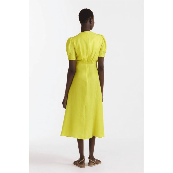 Saloni Lea Dress In Bright Lemon | Grailed