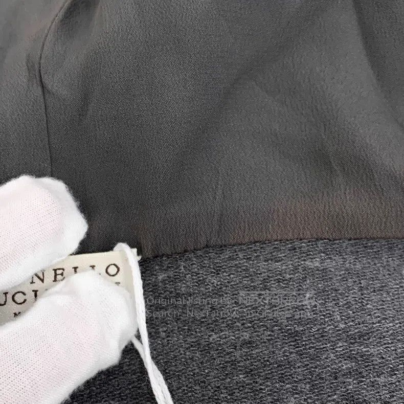 Brunello Cucinelli Brunello Cucinelli Dark grey cotton hooded drawstring zip- Size XS / US 0-2 / IT 36-38 - 7 Thumbnail