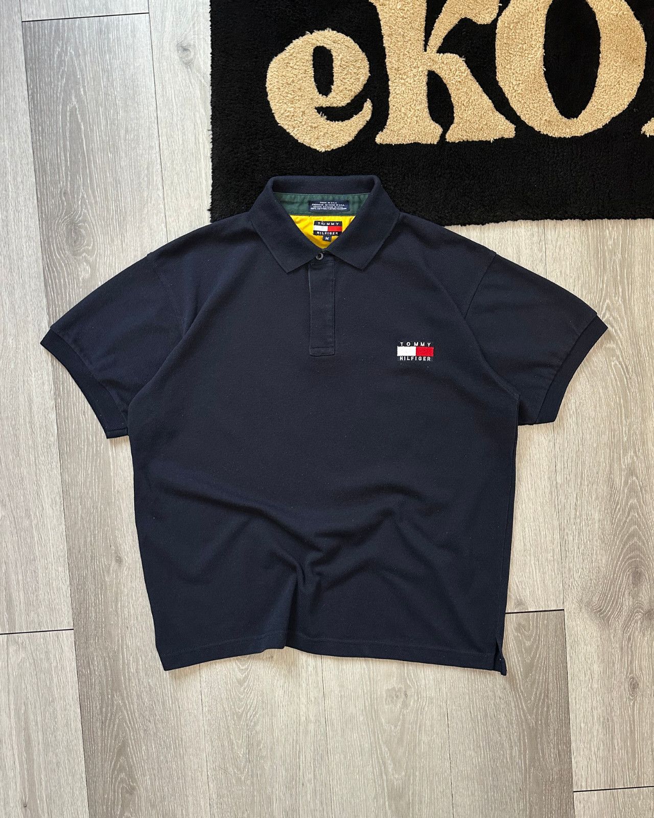 Tommy Hilfiger Vintage Tommy Hilfiger Navy Blue Polo T-Shirt - Size Medium Size US M / EU 48-50 / 2 - 1 Thumbnail