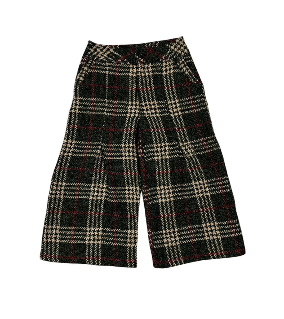 Japanese Brand × Vintage Vtg🔥Harem Tartan Green Ballon Pants Baggy Shorts Size 30" / US 8 / IT 44 - 1 Thumbnail