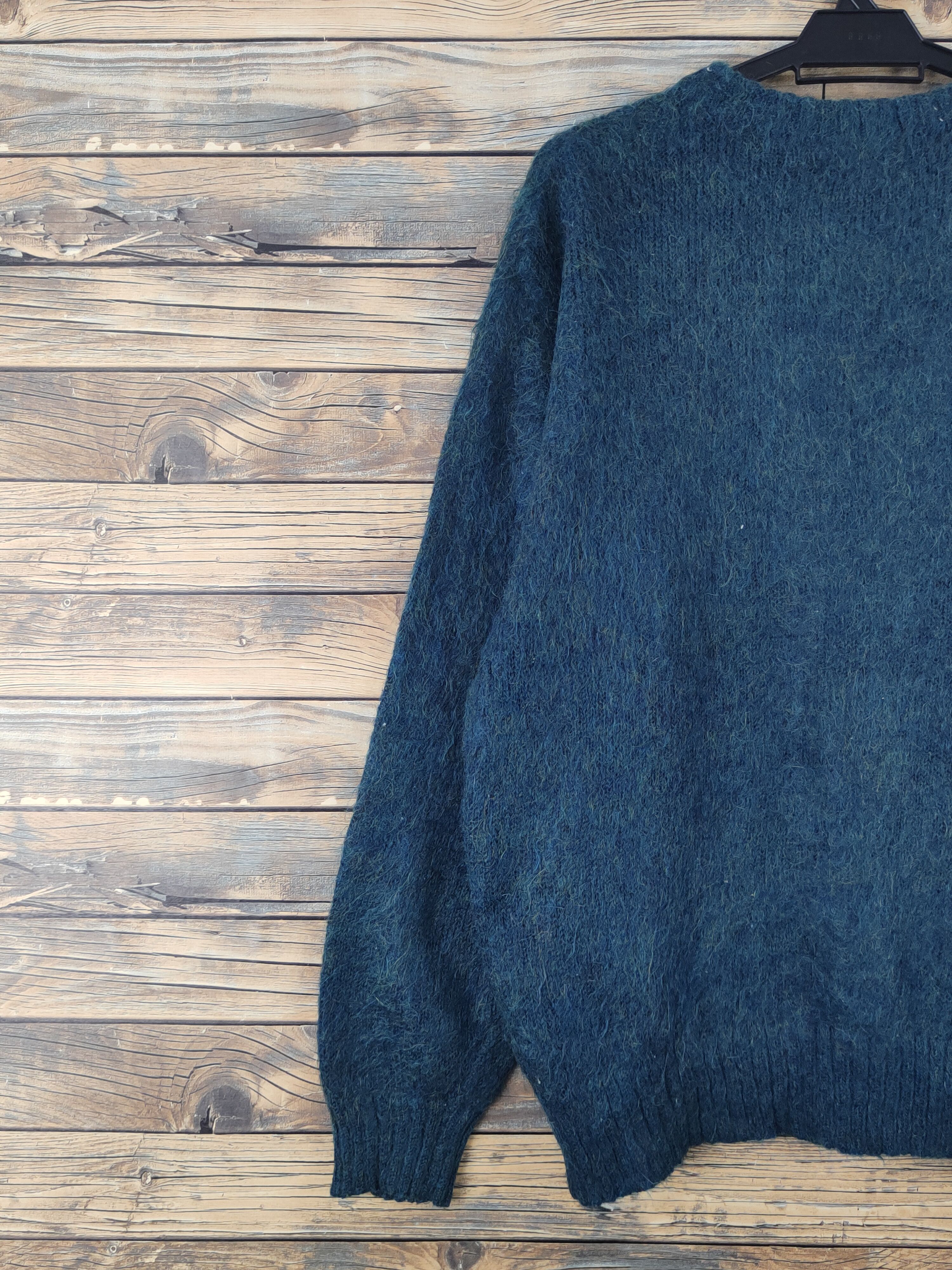 Vintage Gim Green Wool mohair vintage fur Knitwear Sweatshirt #W1828 Size US L / EU 52-54 / 3 - 9 Thumbnail