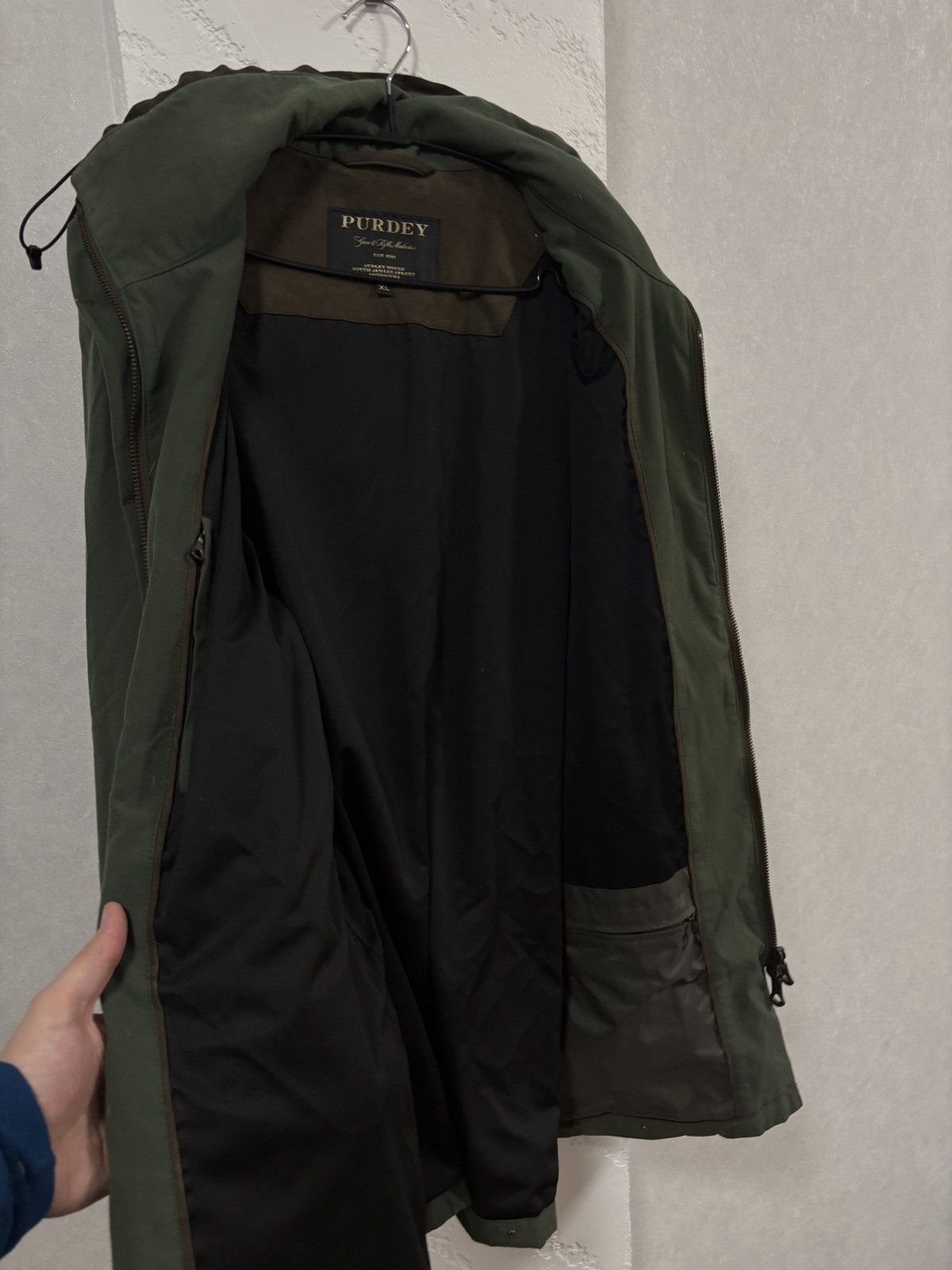 James Purdey & Sons Snipe Shell Hooded Shooting Coat Green