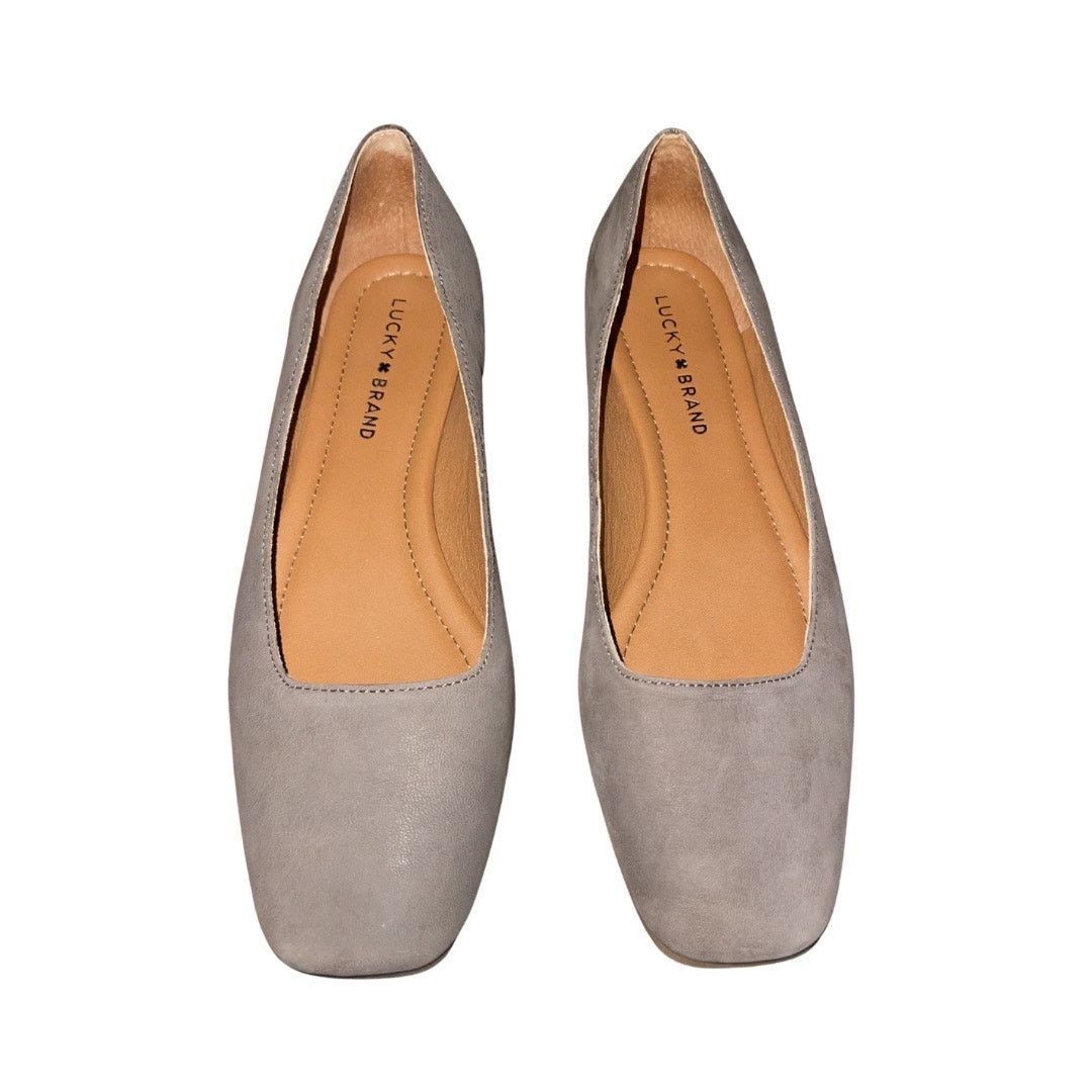 Lucky Brand Gray LK Dornet Flats Shoes 8.5 Casual Office Preppy NWB Size US 8.5 / IT 38.5 - 2 Thumbnail