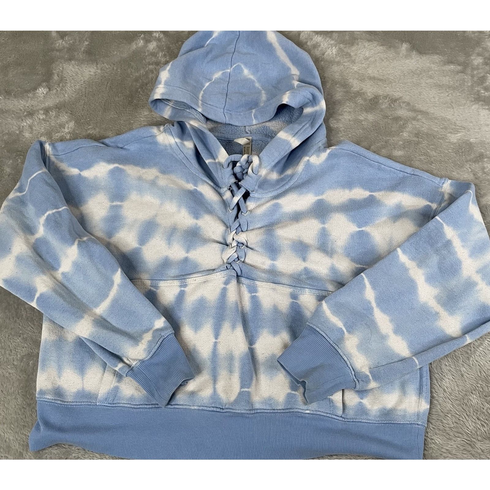 Free People FP MOVEMENT FREE PEOPLE BLUE WHITE TIE DYE HOODIE WOMENS M Size M / US 6-8 / IT 42-44 - 1 Thumbnail