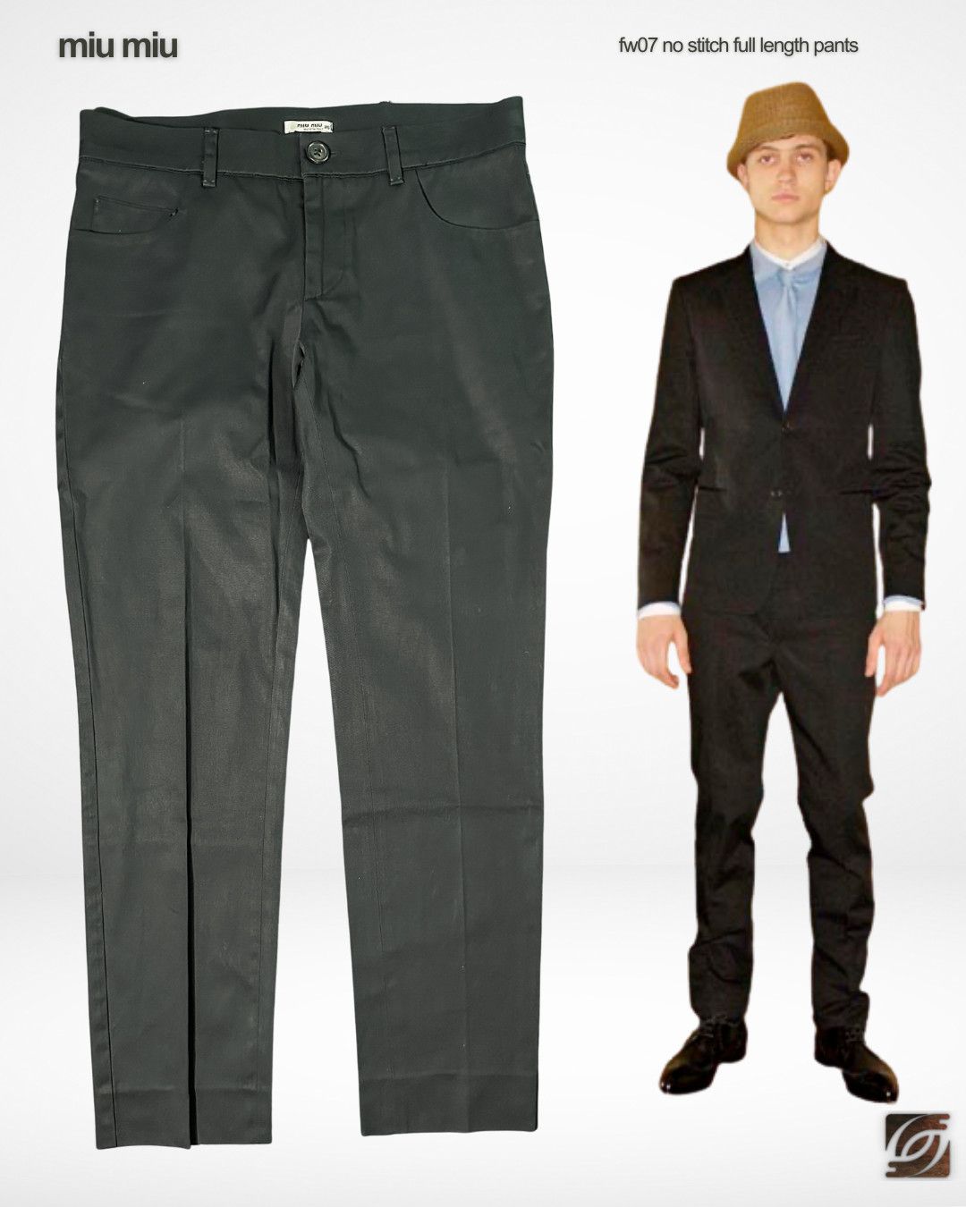 Miu Miu FW07 No Stitch Full Length Trousers Size US 30 / EU 46 - 1 Thumbnail