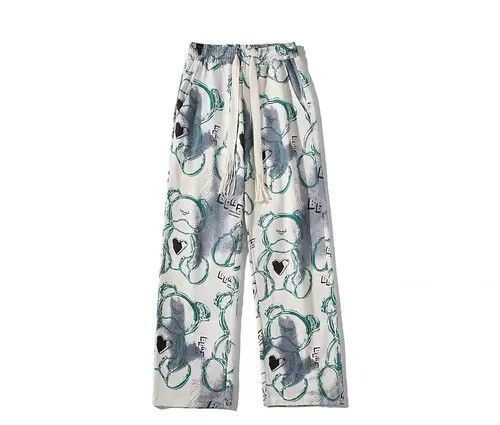 VIBE Street hip-hop tie-dye bear print graffiti overalls Size US 32 / EU 48 - 1 Thumbnail