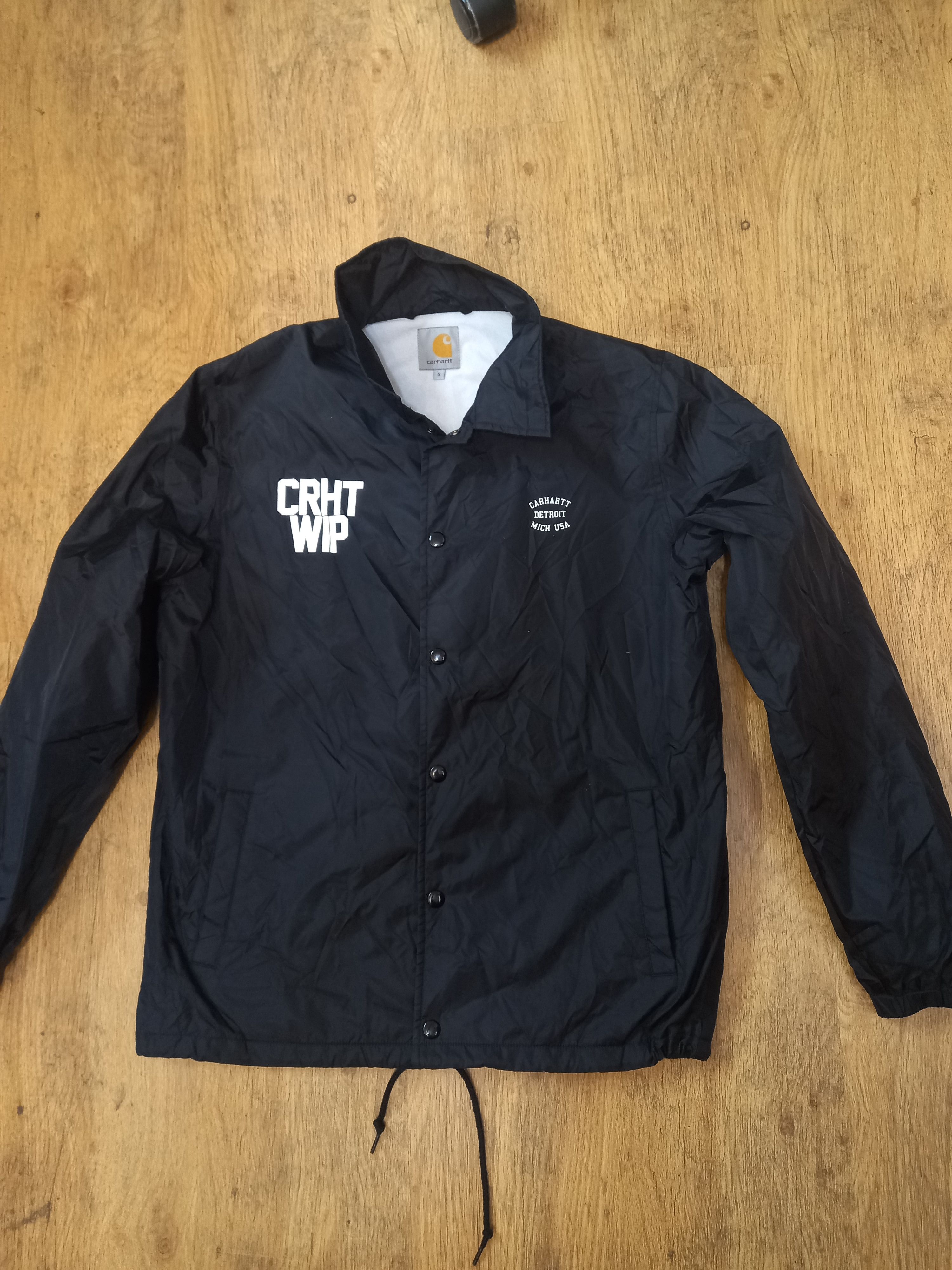 Carhartt CARHARTT WIP State Coach Big Logo Black Jacket | Grailed