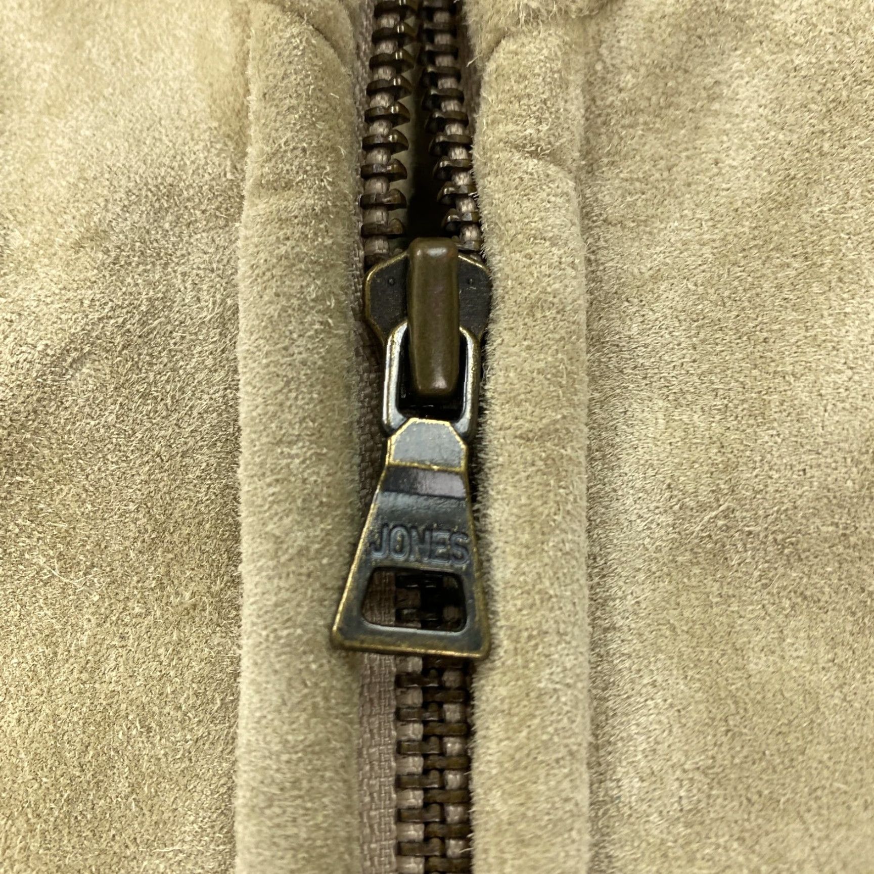 Jones New York JONES NEW YORK Leather Sport Coat Womens Large Tan Faux Shearling Zip Mid-Length Size L / US 10 / IT 46 - 6 Thumbnail