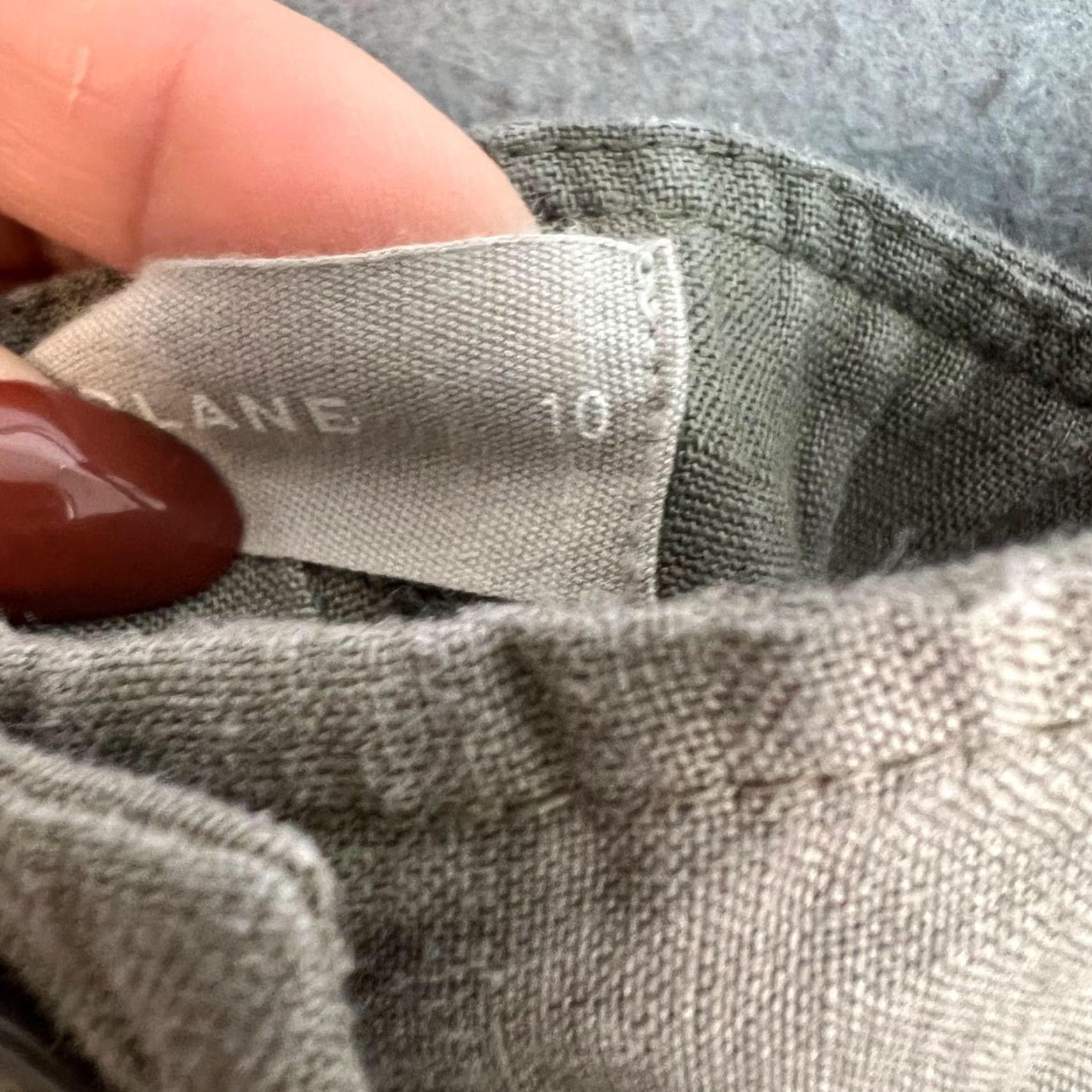 Everlane Everlane Womens Size 10 Olive Green Linen Jumpsuit With Button Front Waist Tie Size 32" / US 10 / IT 46 - 4 Thumbnail