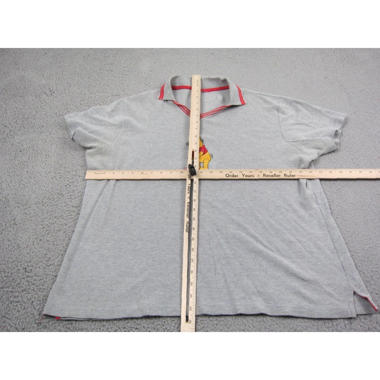 Disney VINTAGE Disney Winnie the Pooh Polo Shirt Womens 2X Gr ay Polo Shirt 70s 90s Disney World Parks Womens Size XXL / US 16-18 / IT 52-54 - 6 Thumbnail