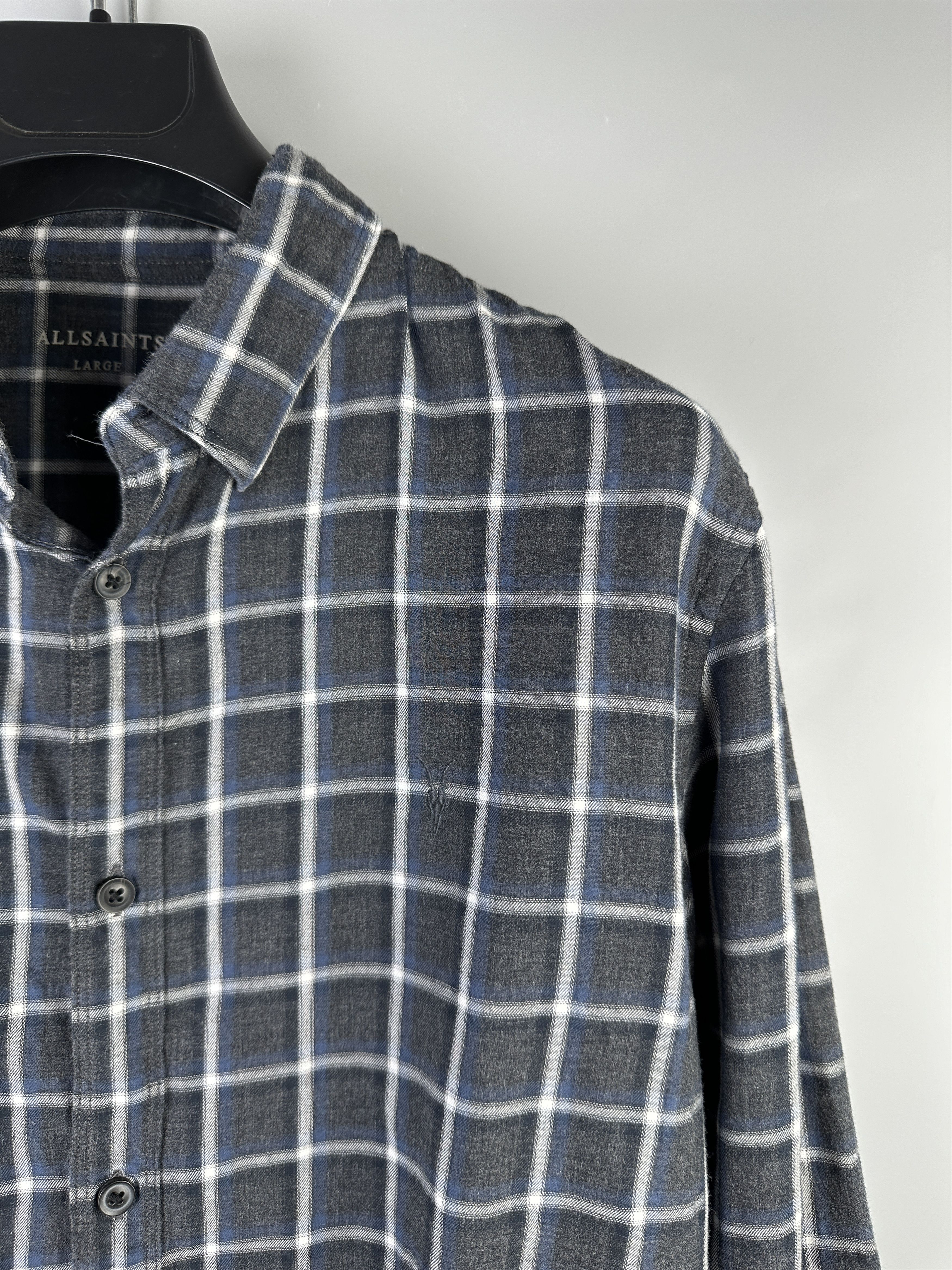 Allsaints Allsaints Check Long Sleeve Button Casual Shirt Size US L / EU 52-54 / 3 - 5 Thumbnail