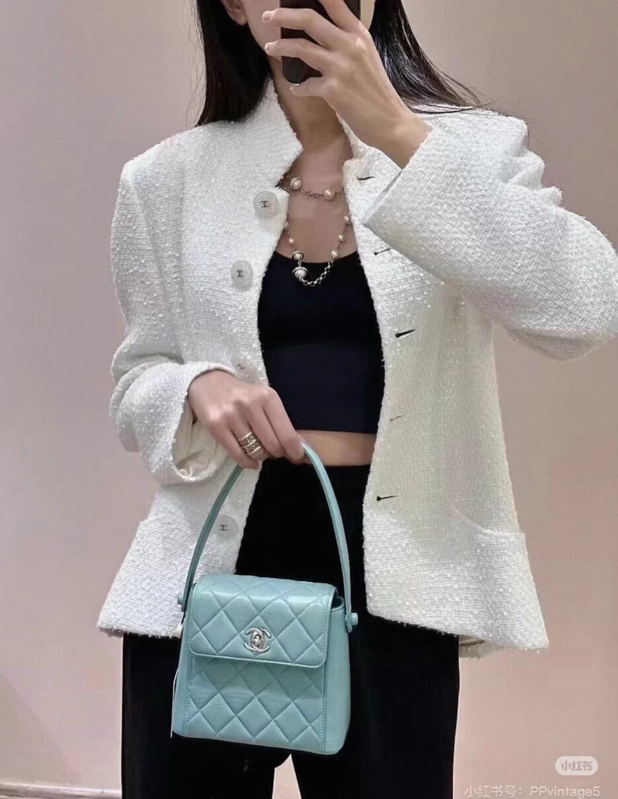 Chanel Chanel Vintage Beach Collection all-shimmer tweed jacket Size XS / US 0-2 / IT 36-38 - 7 Thumbnail