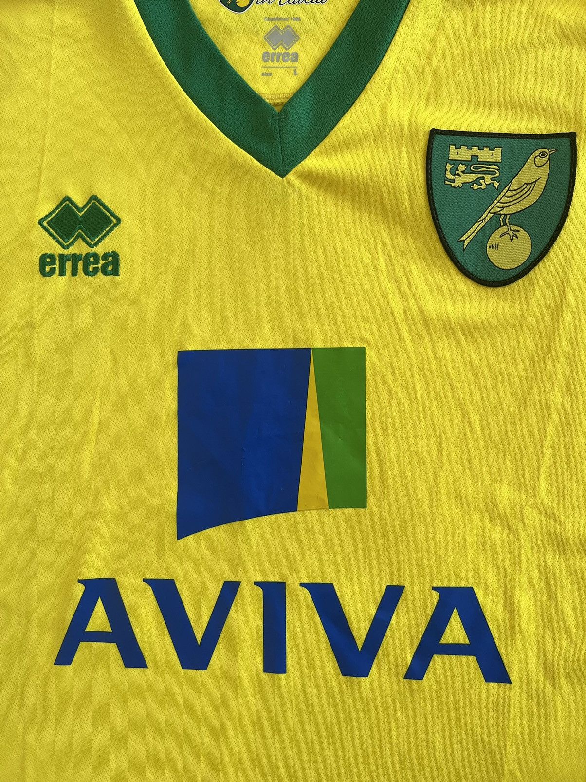 Other NORWICH CITY FC 2012/2013 HOME FOOTBALL SHIRT JERSEY ERREA,L Size US L / EU 52-54 / 3 - 3 Thumbnail