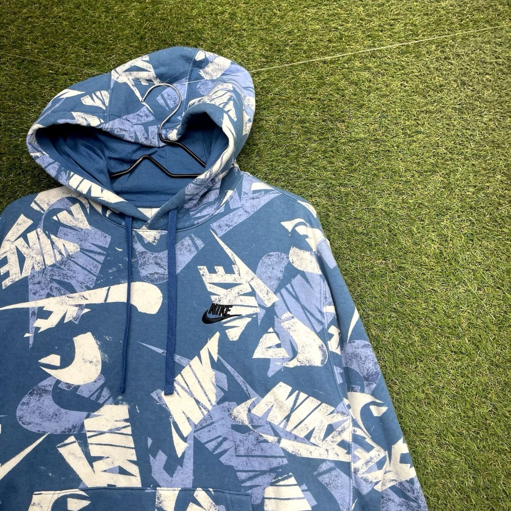 Nike Nike Hoodie Mens M Flight Athletic Fleece Logo 90s College Sportswear Blue Casual Pullover Zip Hooded Camp USA Jordan Air Logo Blackbox Size US M / EU 48-50 / 2 - 3 Thumbnail