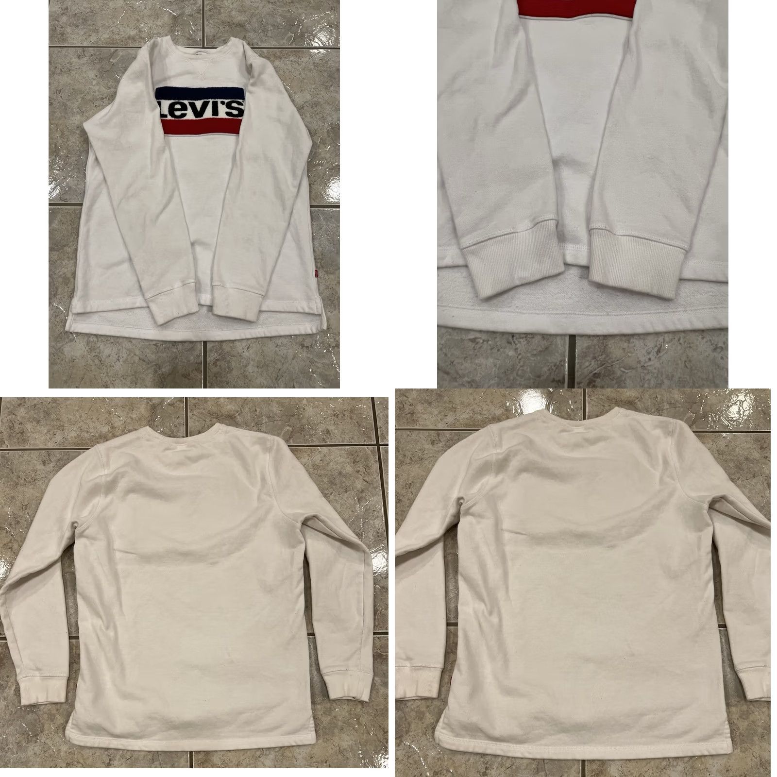 Levi's Levi's Sweatshirt White Crew Neck Pullover Logo Vintage? No - Men M Regular Size US M / EU 48-50 / 2 - 8 Thumbnail