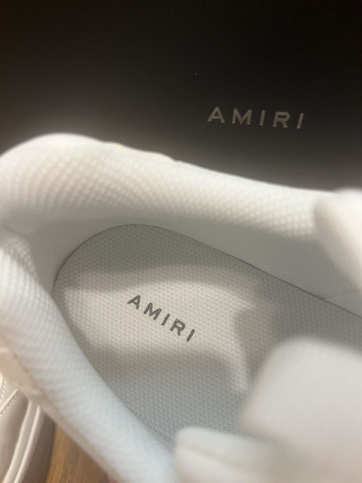 Amiri Amiri Bone Runner Sneaker (White/Alabaster) Size US 12 / EU 45 - 8 Thumbnail