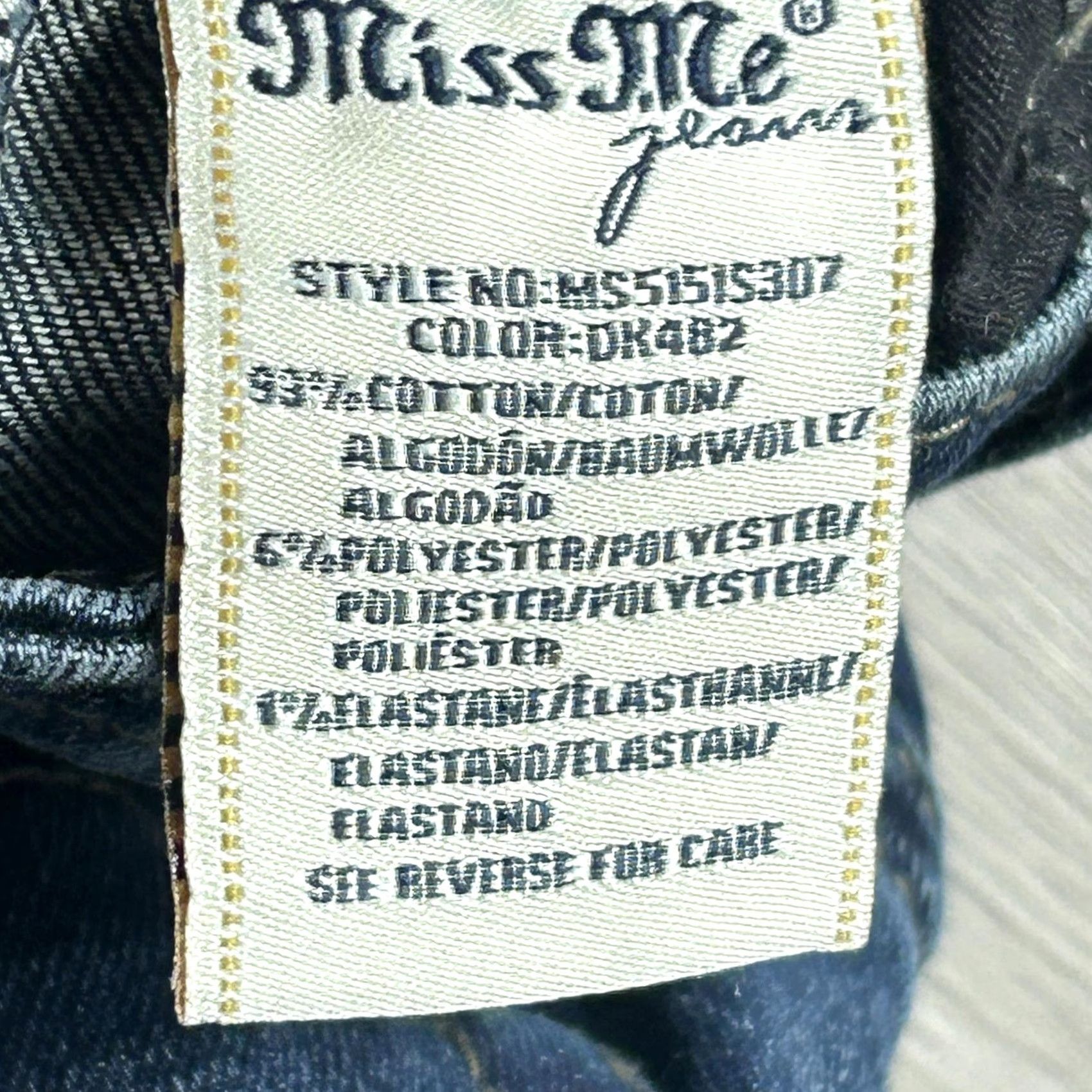 Miss Me Miss Me Jeans Womens 26 Blue Mid Rise Skinny Distressed Patch Denim Raw Hem Jeans Size 26" / US 2 / IT 38 - 7 Thumbnail
