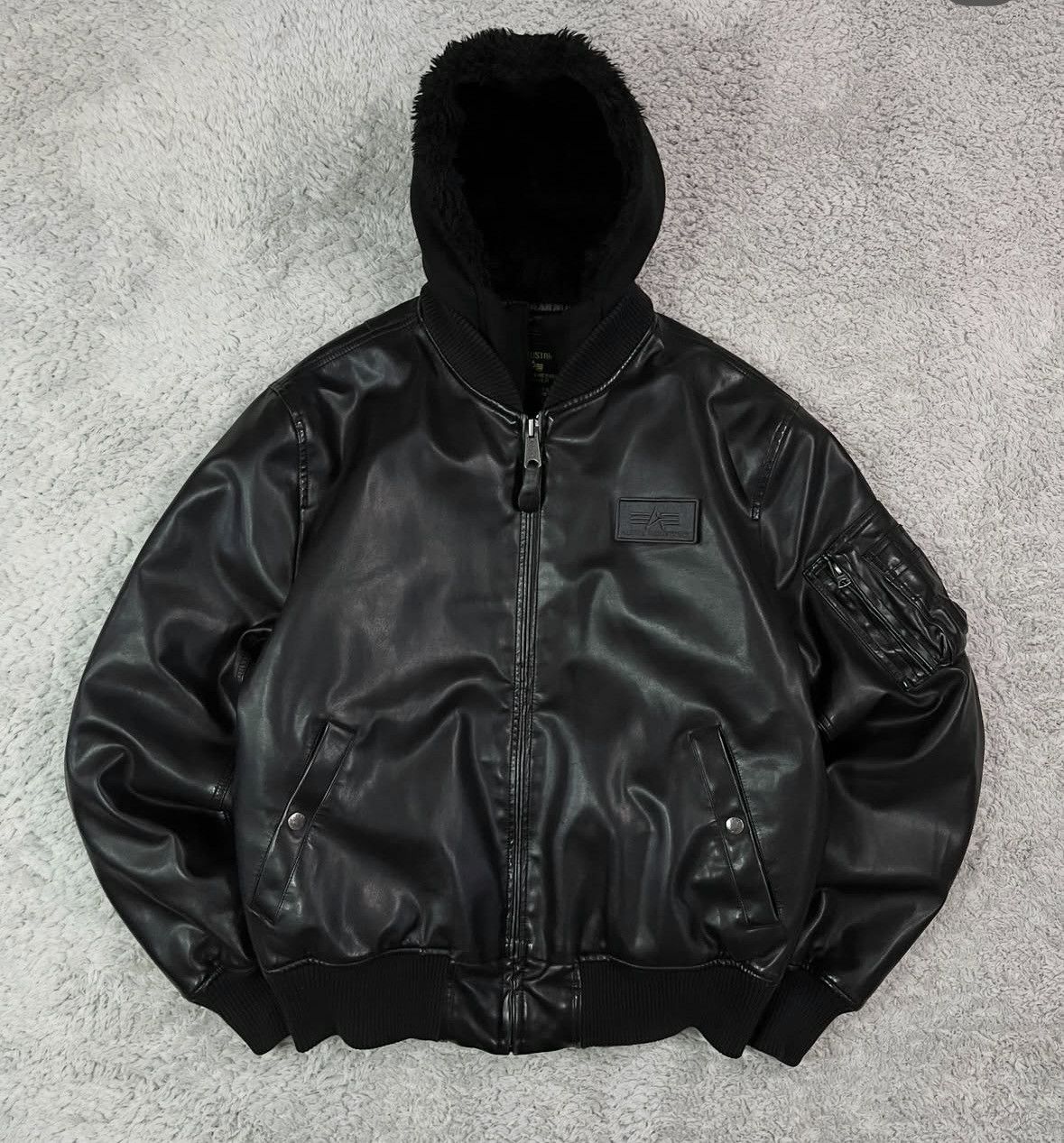 Alpha Industries CRAZY ALPHA INDUSTRIES LEATHER JACKET IN SIZE XL Size US XL / EU 56 / 4 - 1 Thumbnail