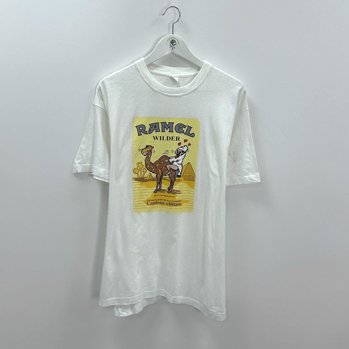 Vintage Vintage 90s Ramel Camel humor sex tee Condom promo y2k hype Size US XXL / EU 58 / 5 - 1 Thumbnail