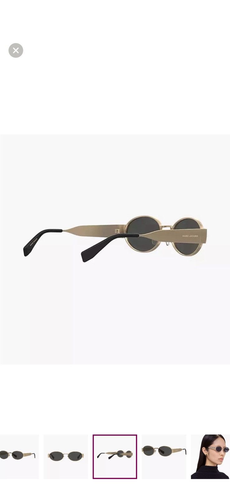 Marc Jacobs Marc Jacobs Classic Logo Round Sunglasses Size ONE SIZE - 3 Thumbnail