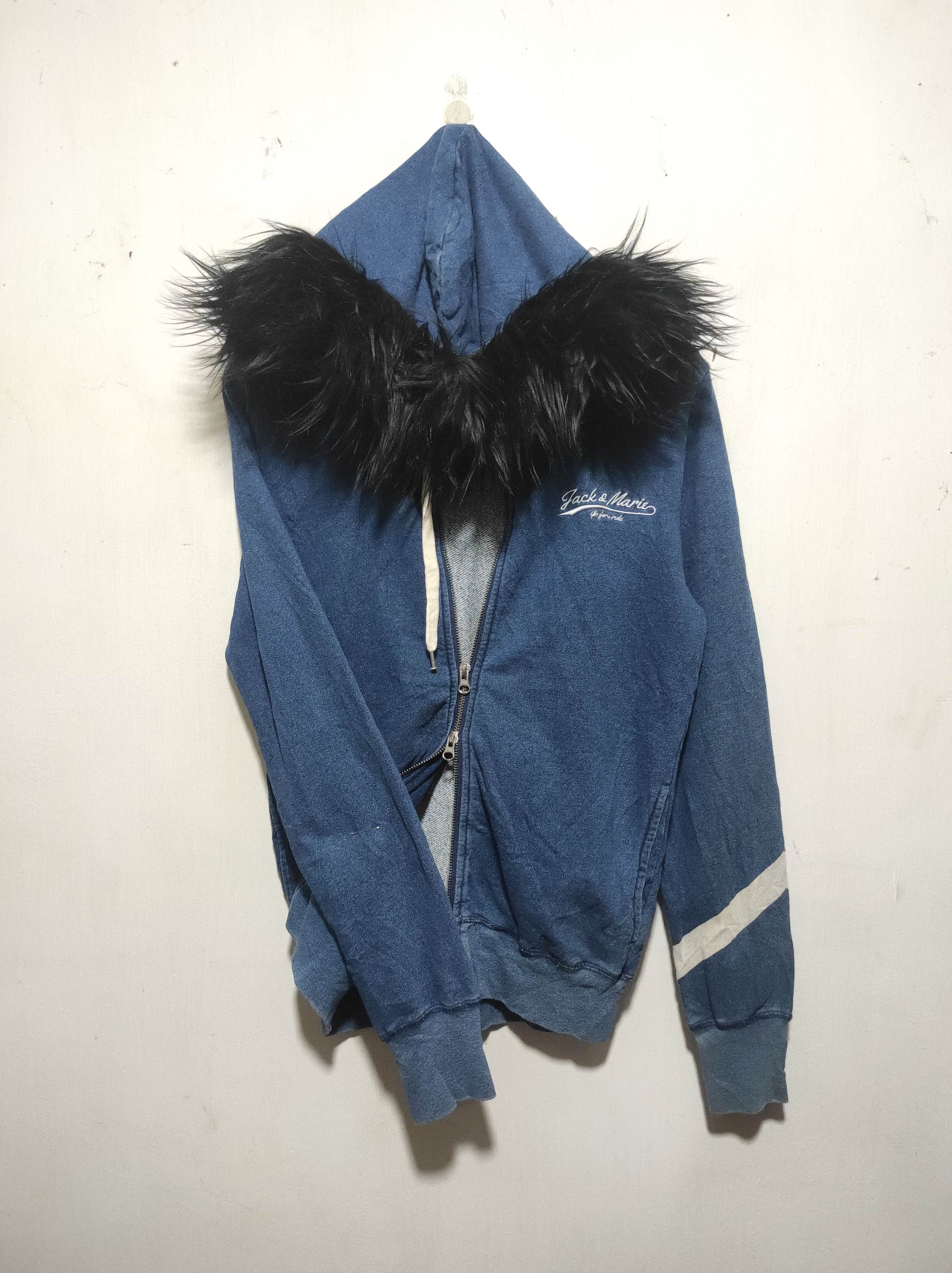 If Six Was Nine Jack & Marie Denim Double Zip Fur Hoodie IfSixWasNine style Size US S / EU 44-46 / 1 - 2 Thumbnail