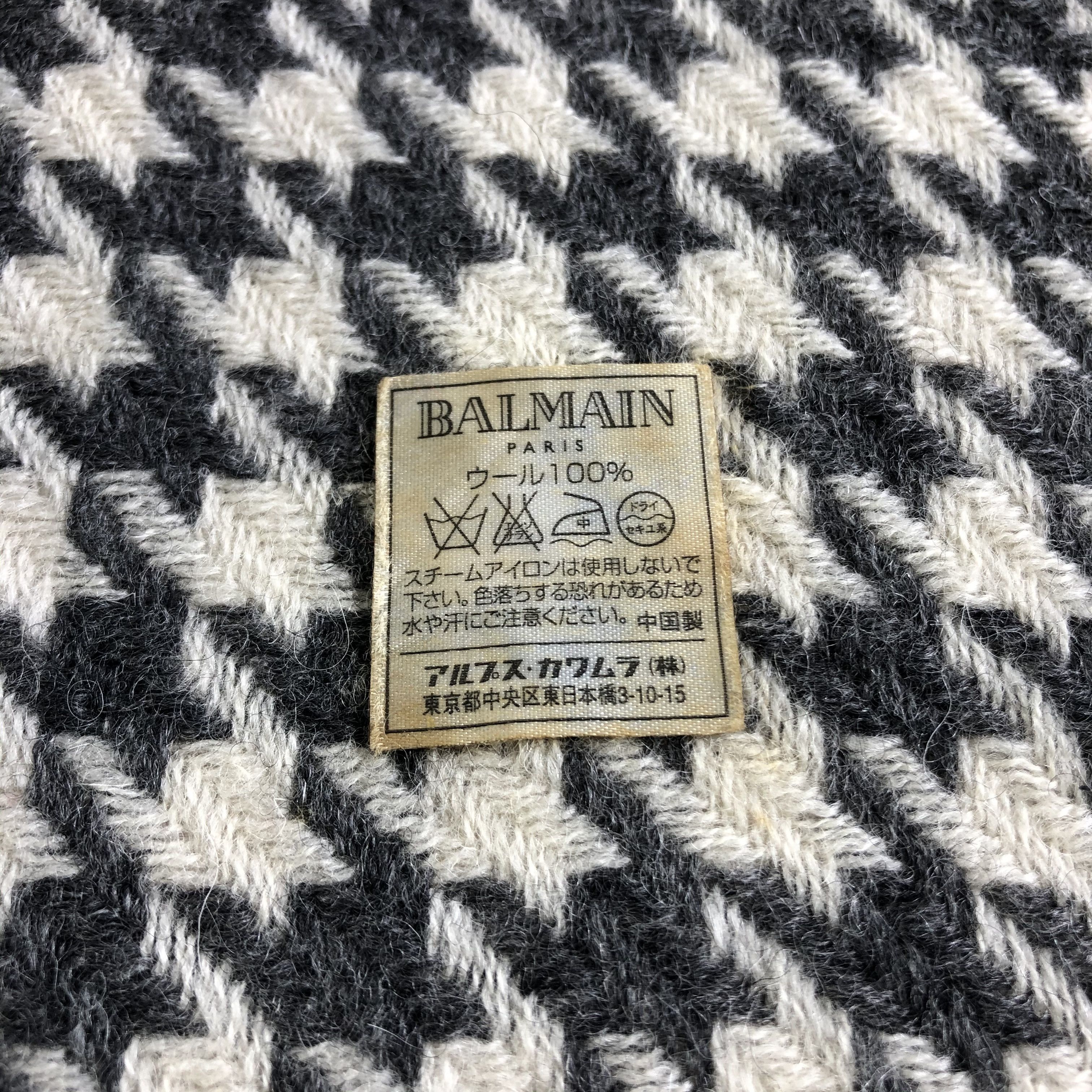 Pierre Balmain Balmain Houndstooth Cashmere Scarf Muffler Neckwear V2407 Size ONE SIZE - 5 Thumbnail