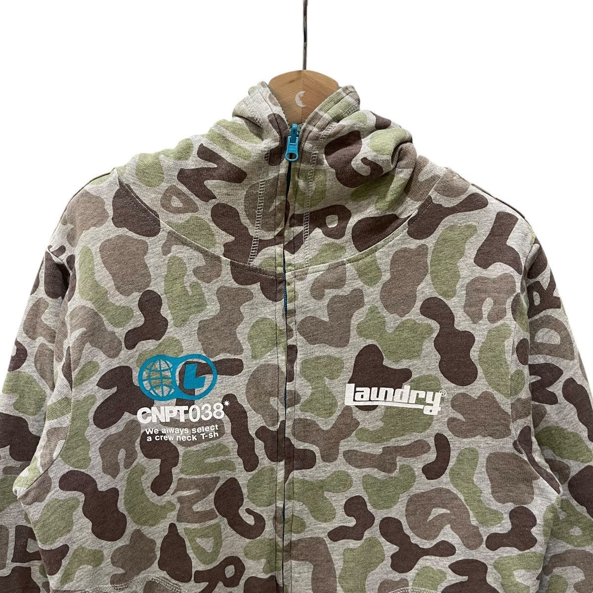 Japanese Brand Vintage Laundry Camouflage Full Zipper Hoodie Jacket Size US M / EU 48-50 / 2 - 4 Thumbnail