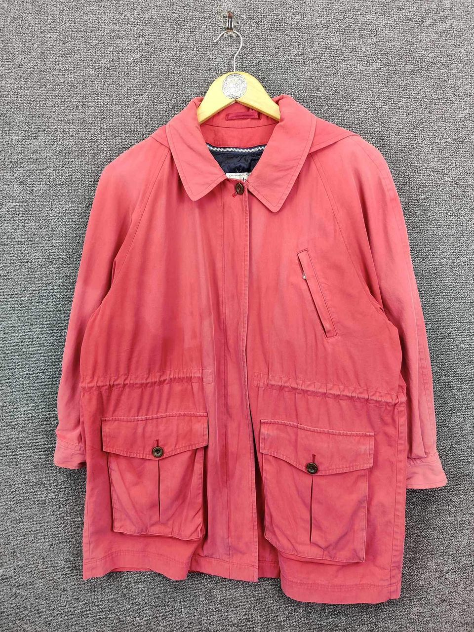 Burberry Vintage Burberrys Parka Red Padded Hoodie Jacket Size US M / EU 48-50 / 2 - 2 Thumbnail