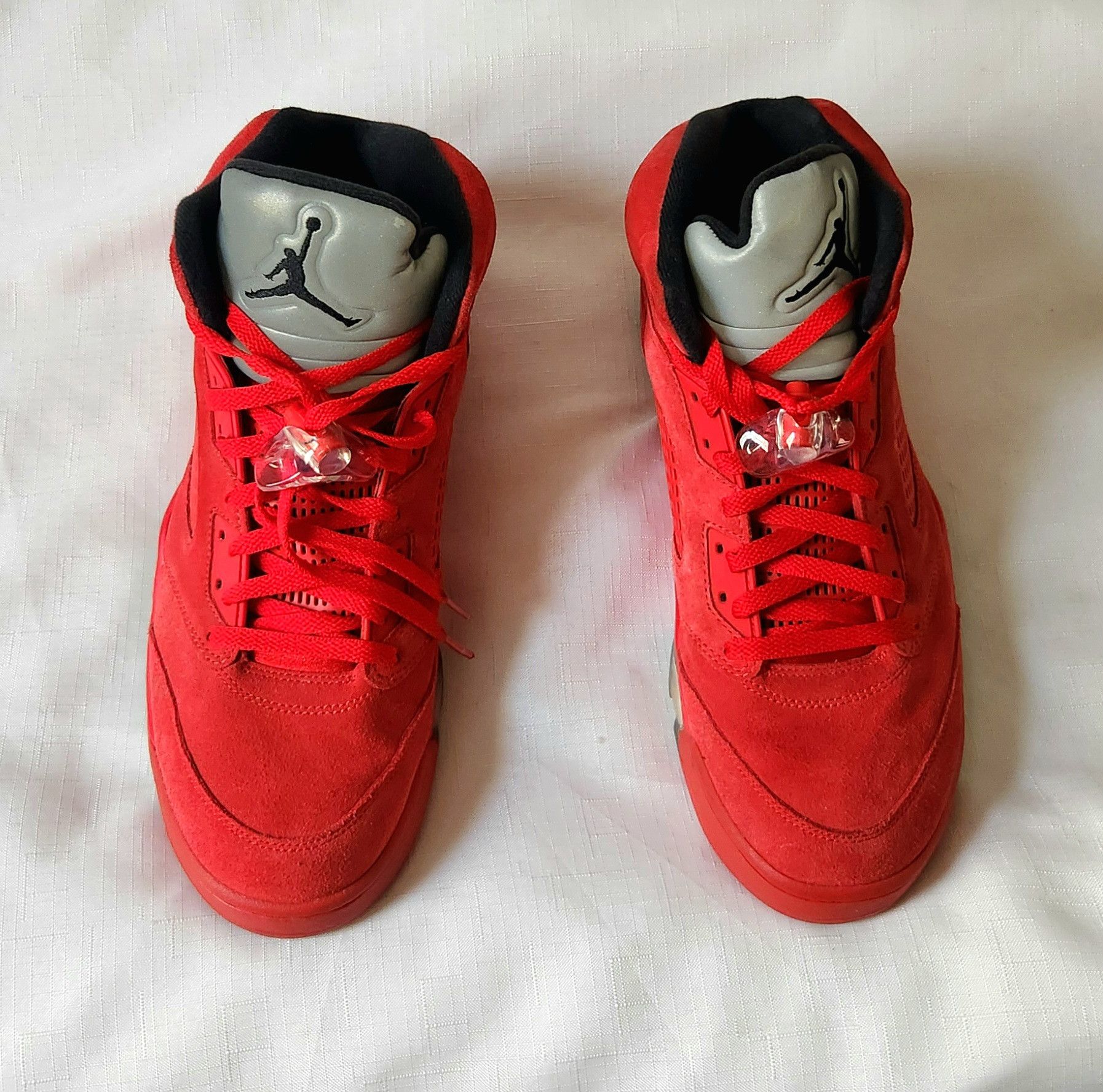 Jordan Brand × Nike Nike Air Jordan 5 Retro V Size 13 Mens 136027-602 Red Suede Size US 13 / EU 46 - 6 Thumbnail