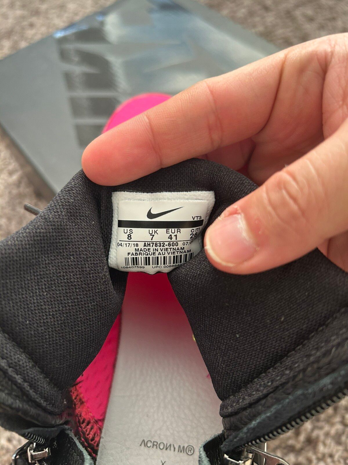Nike Acronym Air Presto Racer Pink Size US 8 / EU 41 - 5 Thumbnail