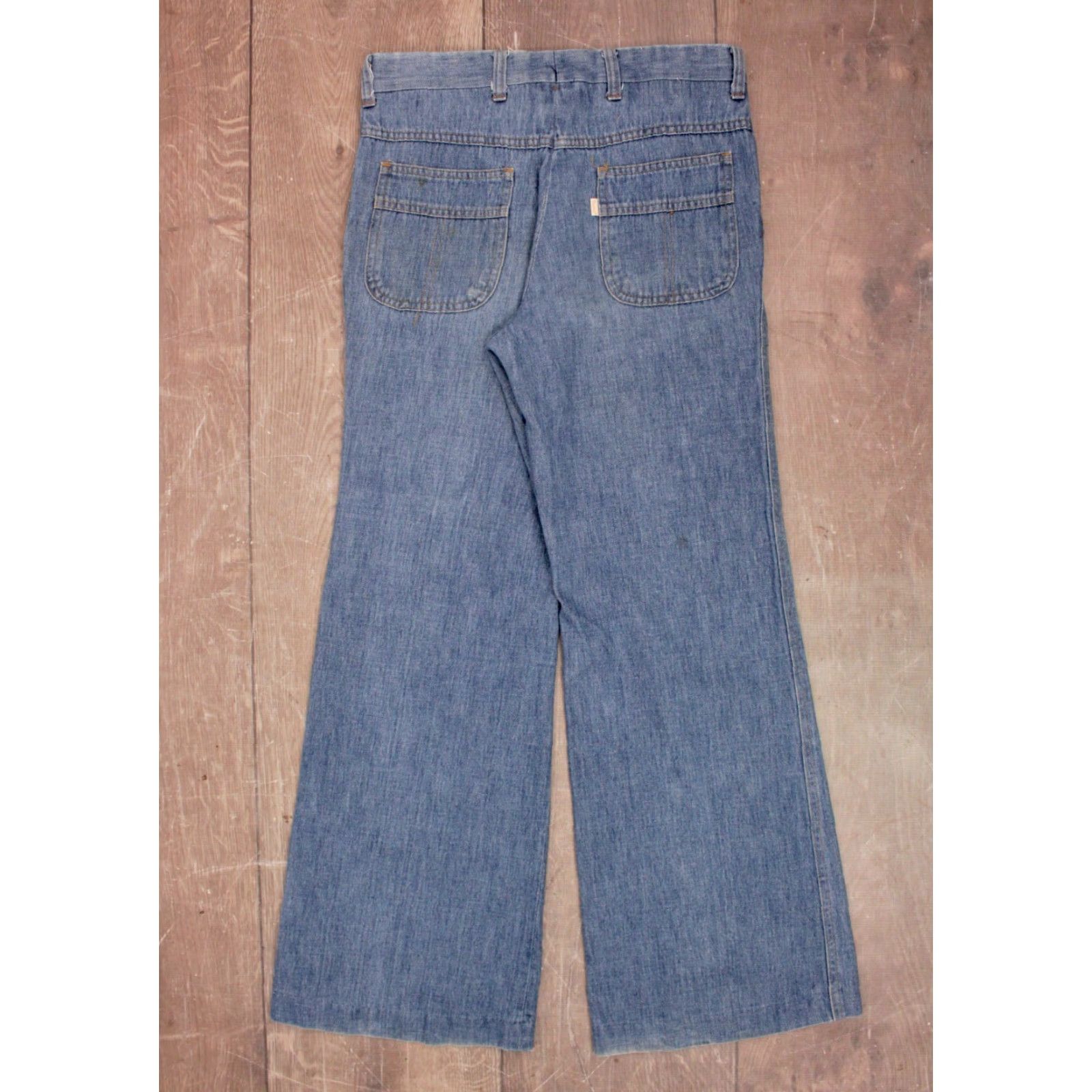 Levi's VINTAGE Levi's Jeans Pants 70s Disco BellBottoms Panatela Levi's 30x29 Mens Blue 1970s Pant Denim shirt? Size US 30 / EU 46 - 3 Thumbnail