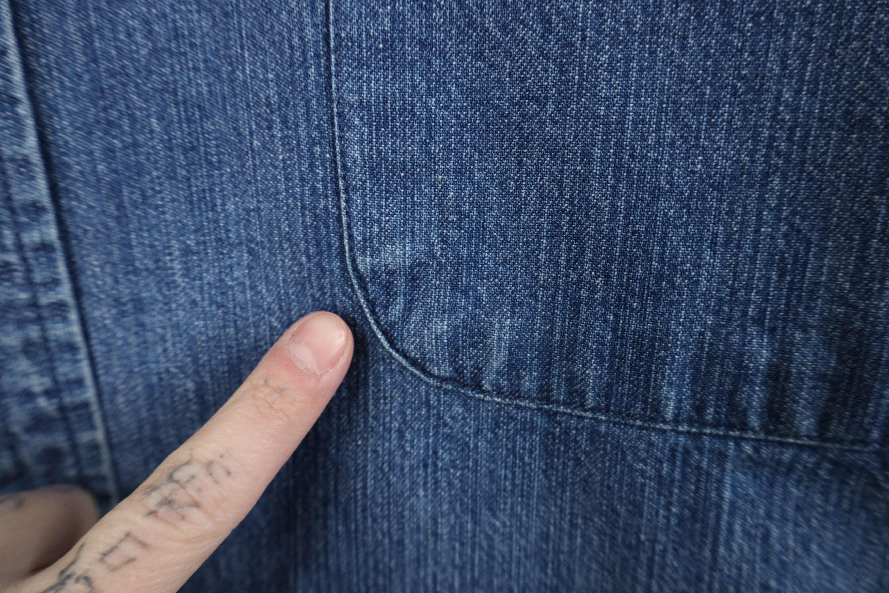 Vintage Vintage 90s Streetwear Short Sleeve Collared Denim Shirt Size US XL / EU 56 / 4 - 4 Thumbnail