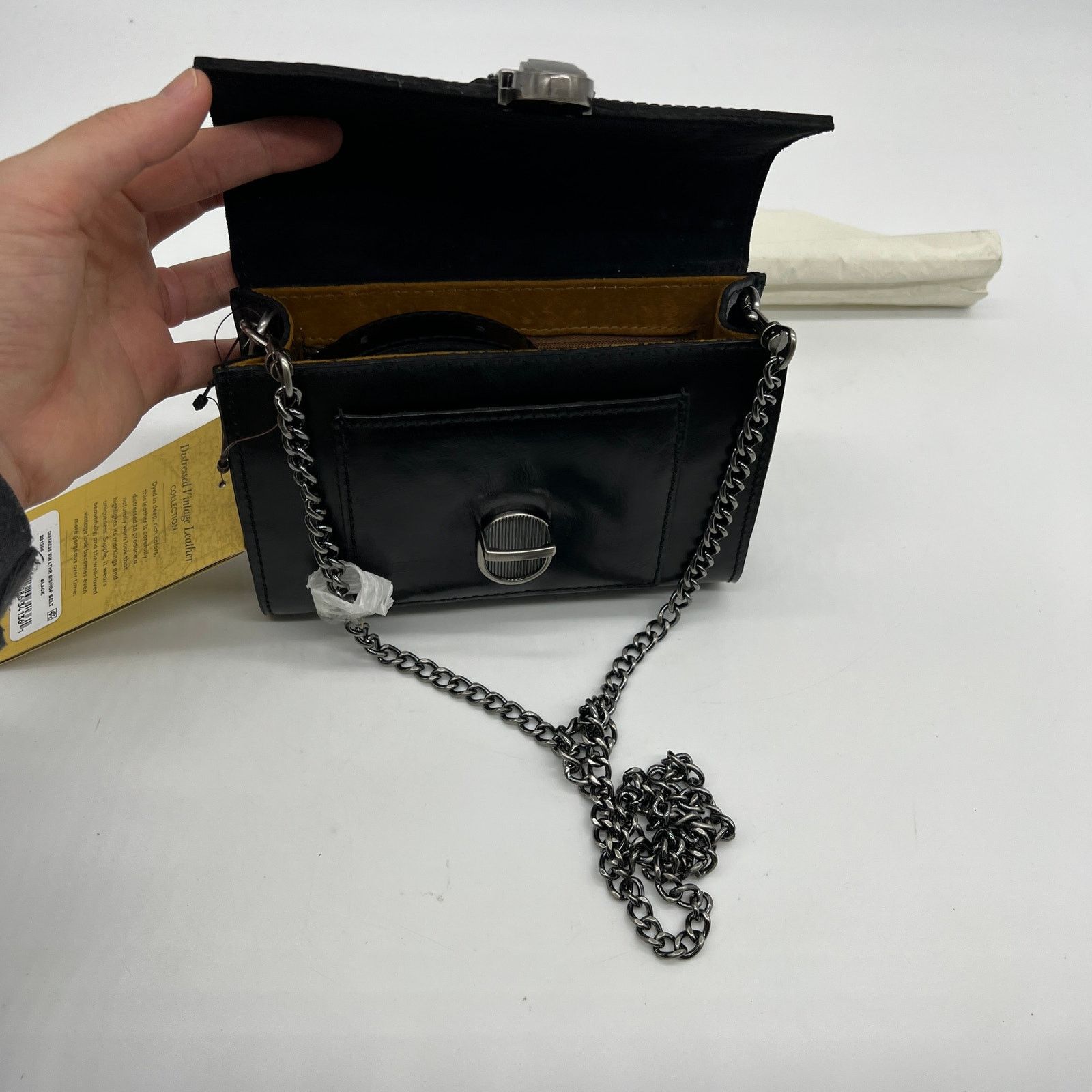 Patricia Nash Patricia Nash Leather Bishop Belt Bag with Chain Str Size ONE SIZE - 3 Thumbnail