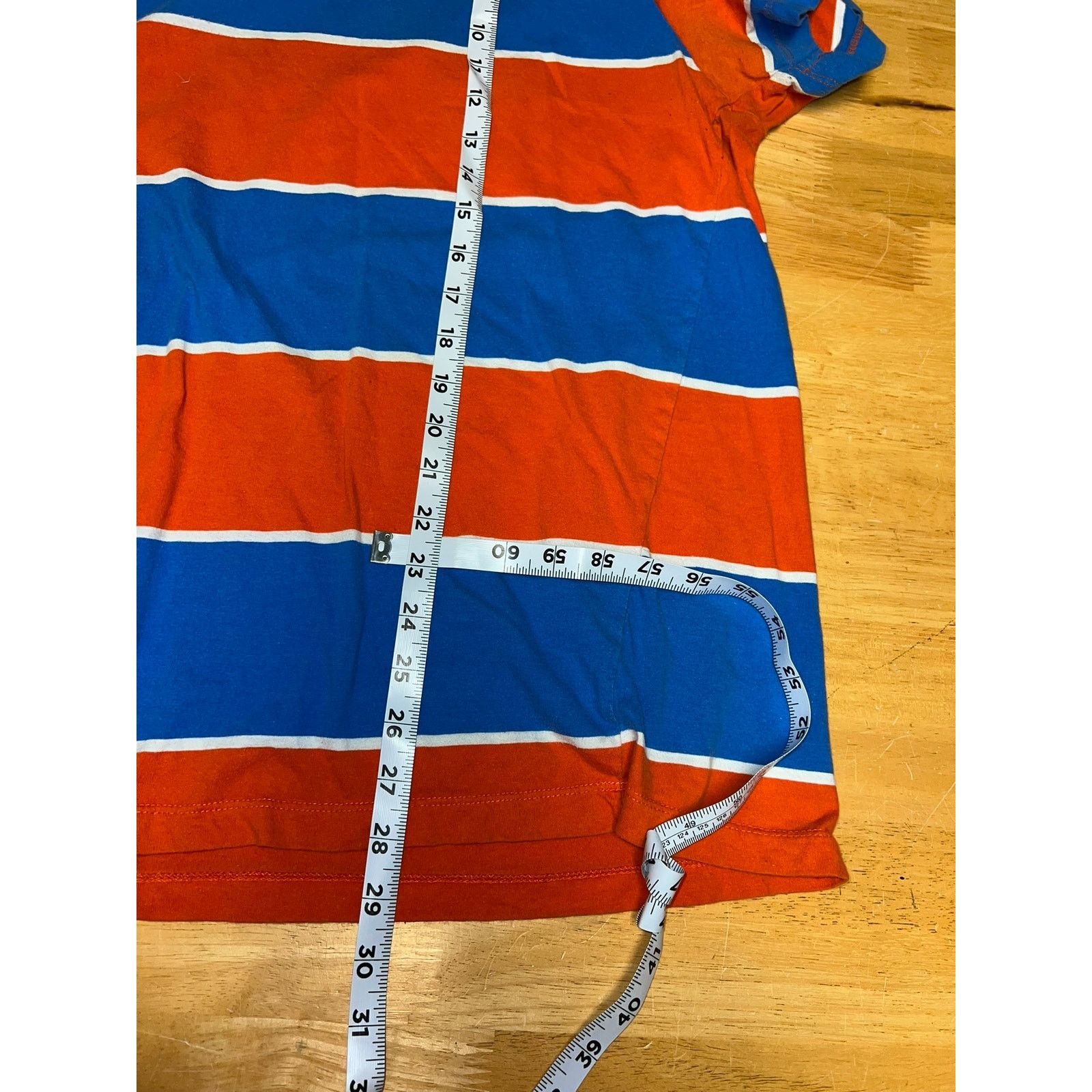 U.S. Polo Assn. Us Polo Assn Shirt Striped Orange Blue Tee Large Size US L / EU 52-54 / 3 - 8 Thumbnail