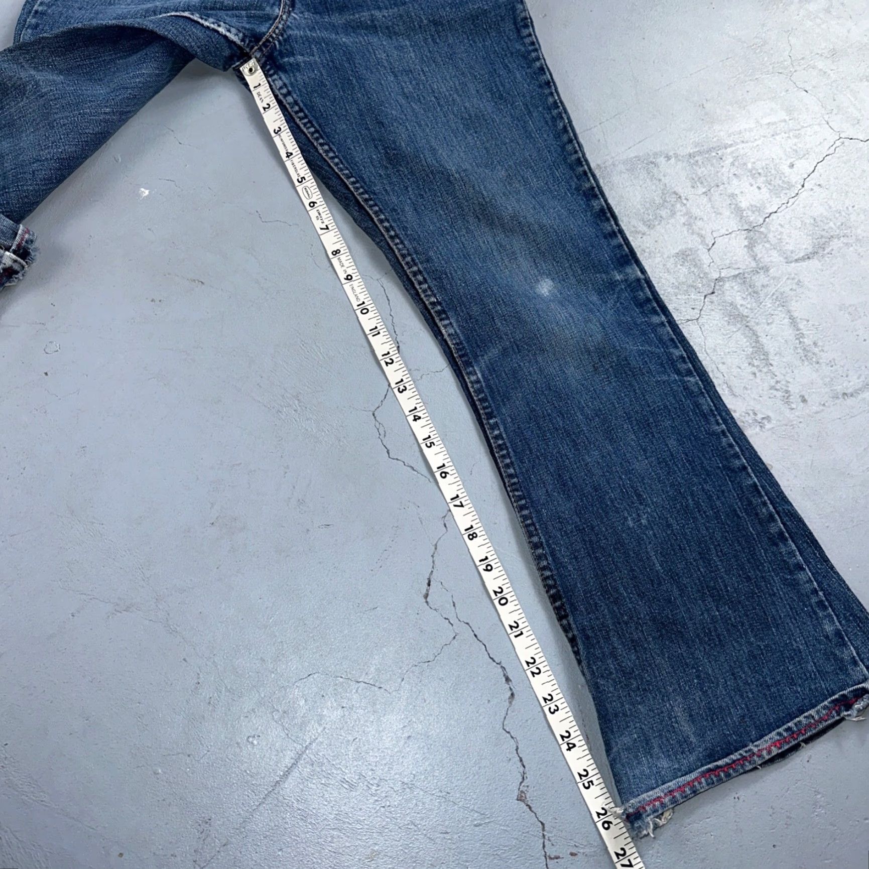 Levi's VINTAGE Levi's 746 70s USA Orange Tab Bootcut Flare Jeans 29x26 Blue Bell Bottom Size US 29 - 6 Thumbnail