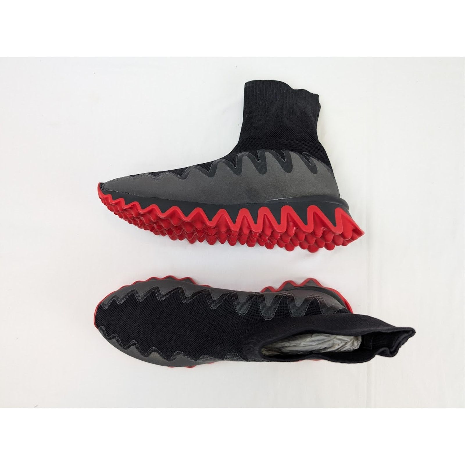 Christian Louboutin o1rshd1 Sharky Sock Sneakers in Black Size US 10.5 / EU 43-44 - 13 Thumbnail