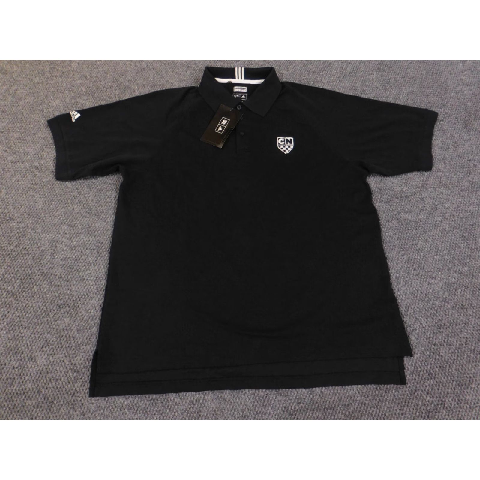 Adidas adidas Polo Shirt XL Mens Black Embroidered Classic Knit Cotton Short Sleeve Golf Vintage (No) N/A Size US XL / EU 56 / 4 - 2 Thumbnail