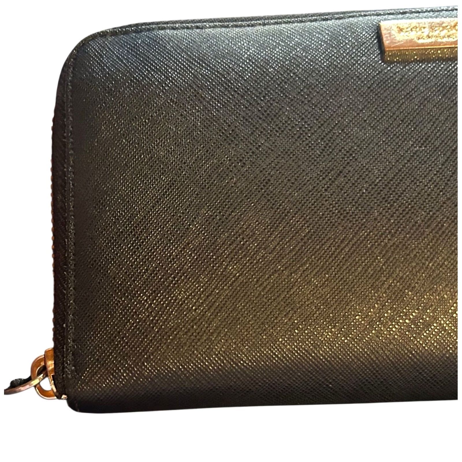 Vintage kate spade new york Neda Laurel Way Zip Around Leather Wallet Clutch Black Womens Size ONE SIZE - 3 Thumbnail