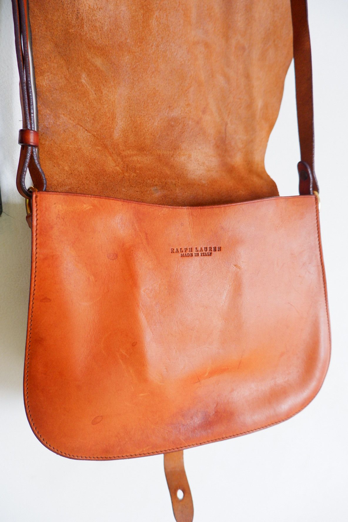Ralph Lauren Purple Label Ralph Lauren Purple Label Saddle Bag Leather Made in Italy Size ONE SIZE - 8 Thumbnail