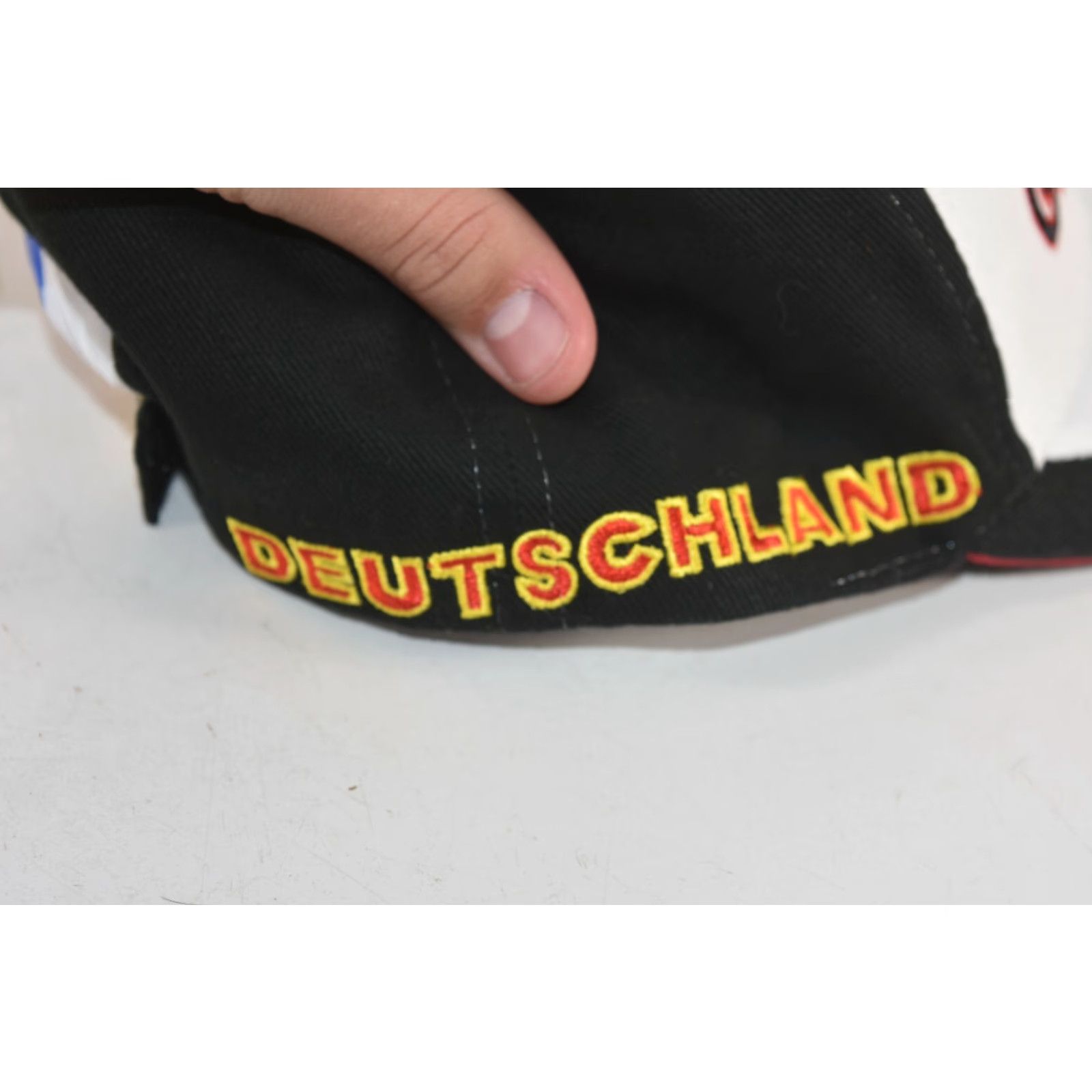 Vintage Deutschland Germany Hildes Souvenir Adjustable Back Cap Hat Black White Yellow Size ONE SIZE - 6 Thumbnail