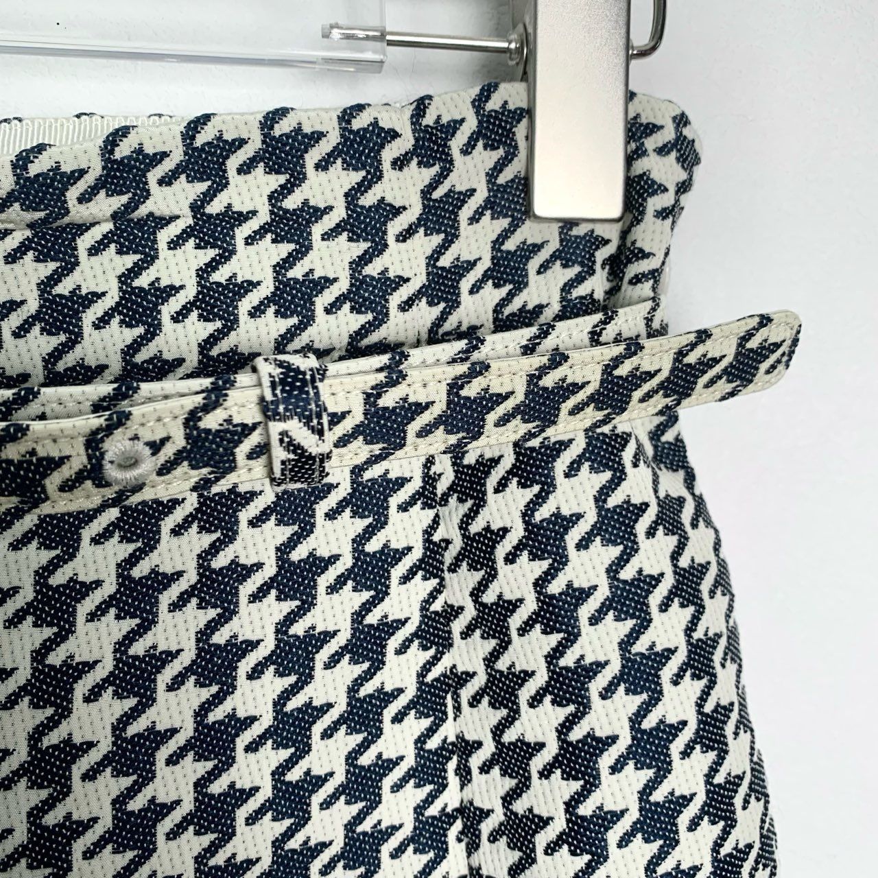 Dior Christian Dior Houndstooth A-Line Skirt With Logo Button Mad Size 42" / US 20 - 7 Thumbnail