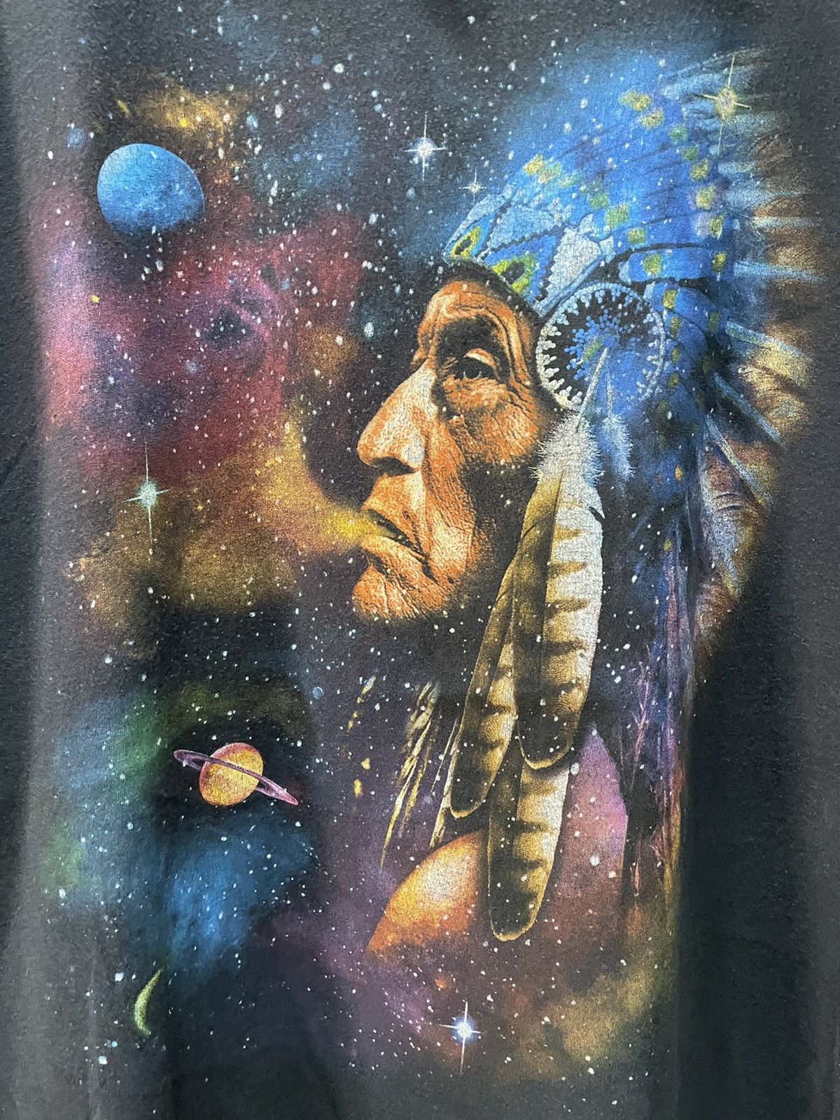 Vintage Vintage Y2K Red Indian Galaxy Tee Size US XL / EU 56 / 4 - 2 Thumbnail