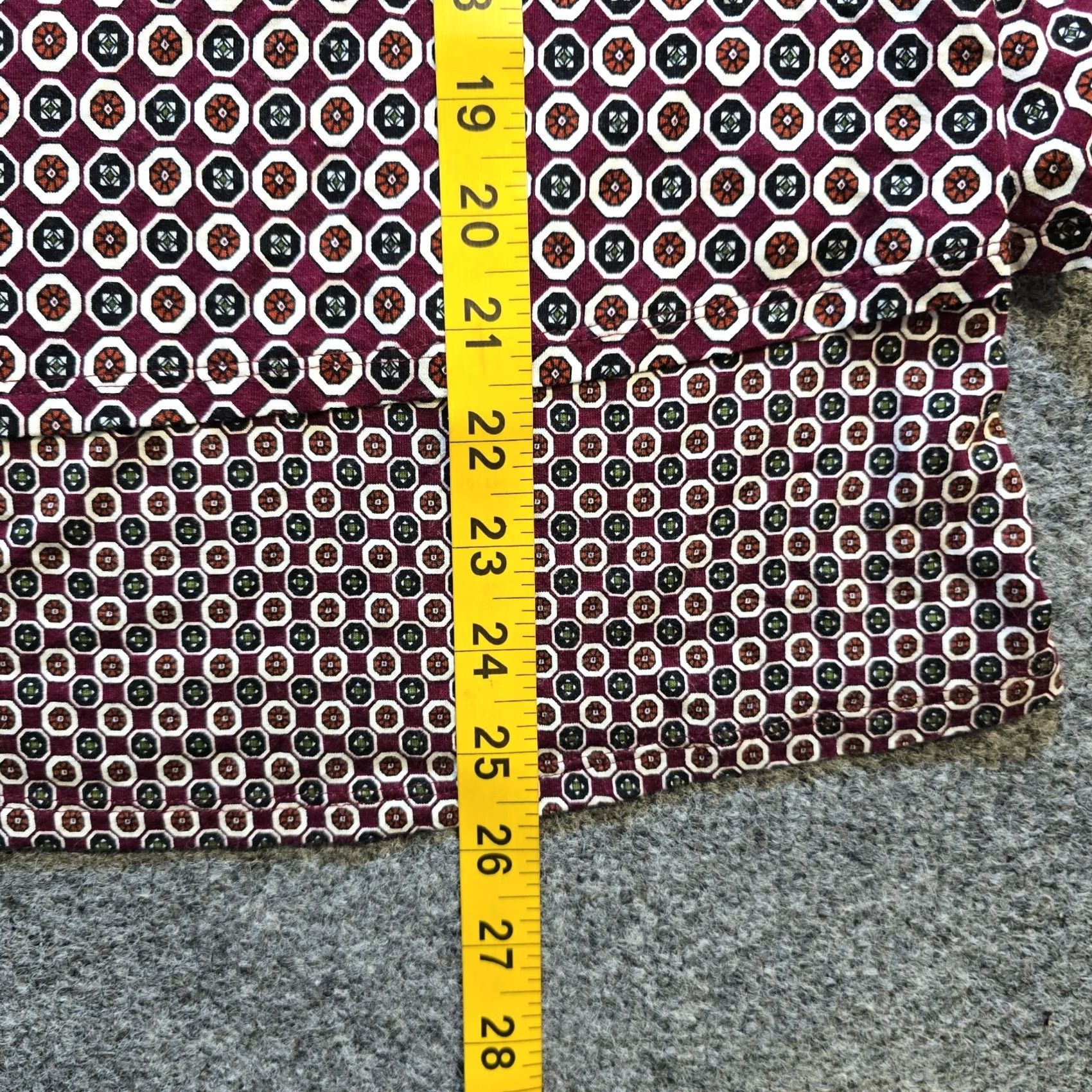 J. Jill J Jill Wearever Top Women S Red Geometric Layered Back Stretch Causal Career Shirt Size S / US 4 / IT 40 - 6 Thumbnail