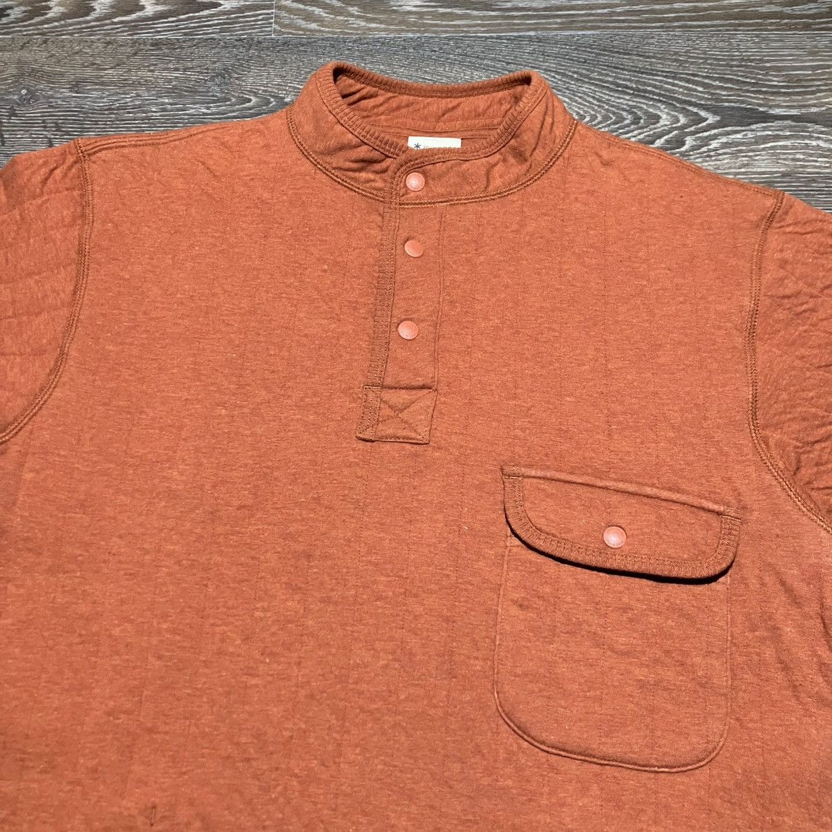 Snow Peak SNOW PEAK Natural Warm Stretch Pullover 1/3 Button Up Orange Size US S / EU 44-46 / 1 - 3 Thumbnail