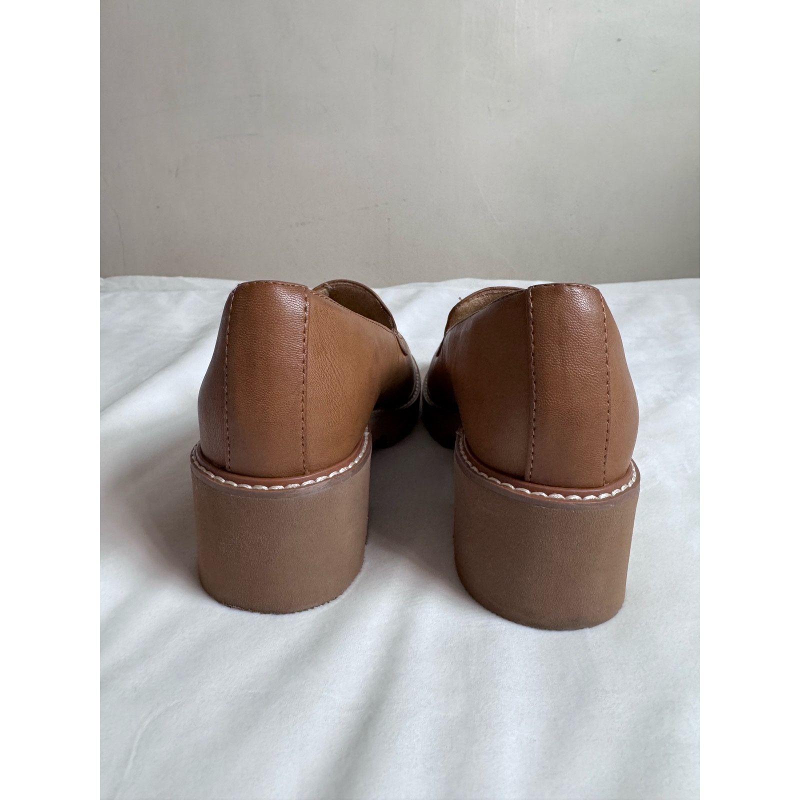 Unknown London Naturalizer Cabaret Lug Soles Cognac Brown Leather Shoes Size US 5.5 / IT 35.5 - 6 Thumbnail