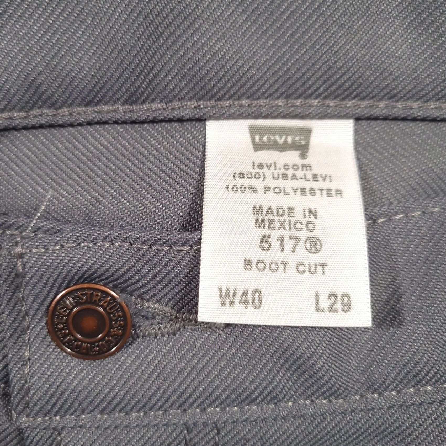 Levi's Levi's 517 Pants Mens 40x29 Gray Slacks Trousers Bootcut Inseam 27" Regular Straight Pants Mens Brand Levi's 80s 90s USA Vintage Gray Size US 40 / EU 56 - 8 Thumbnail