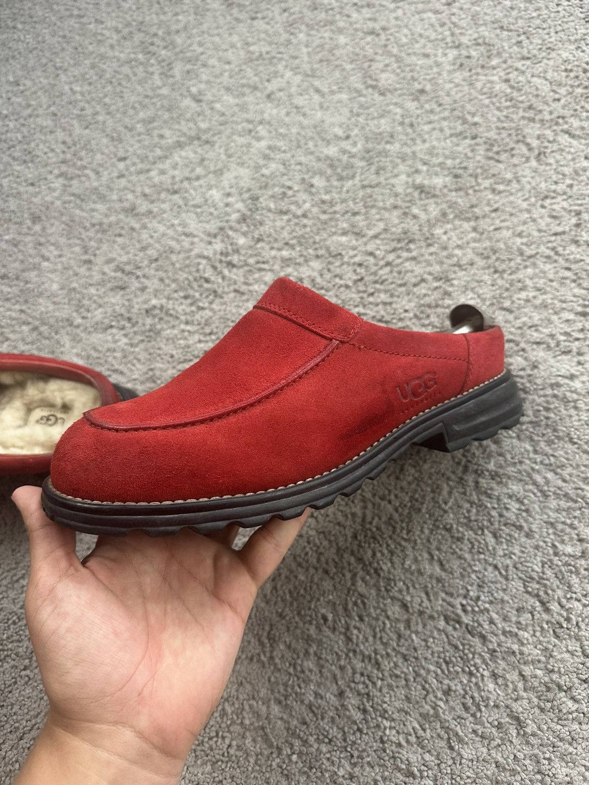 Ugg UGG Australia COTTAGE CLOG Red SLIP ON Slippers Rare Size 10 Size US 10 / IT 40 - 2 Thumbnail