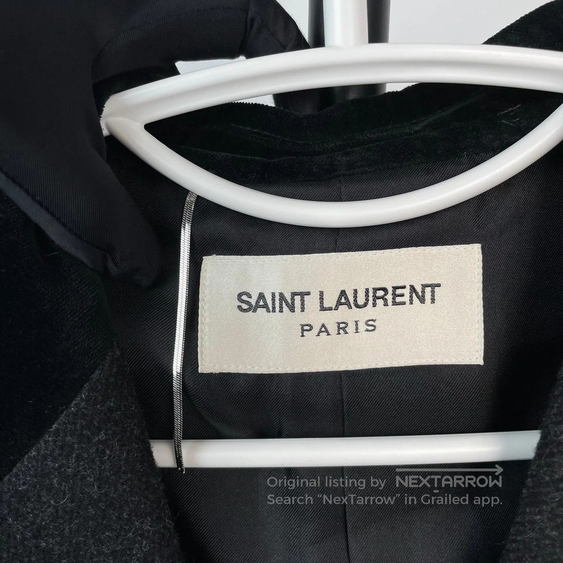 Saint Laurent Paris Saint Laurent Paris Black Gray Velvet Three Button Velvet Size US M / EU 48-50 / 2 - 5 Thumbnail